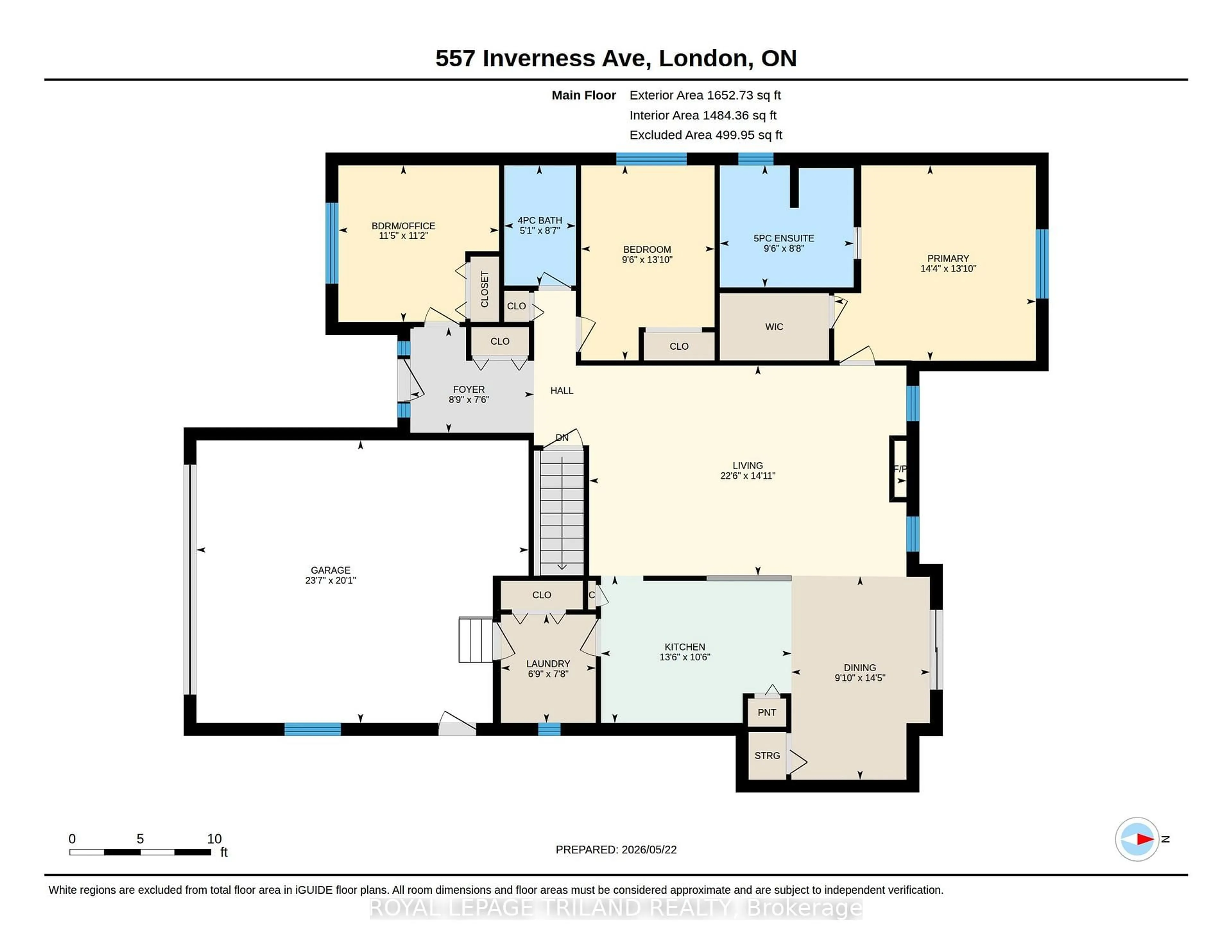 Floor plan for 557 Inverness Ave, London North Ontario N6H 5R3