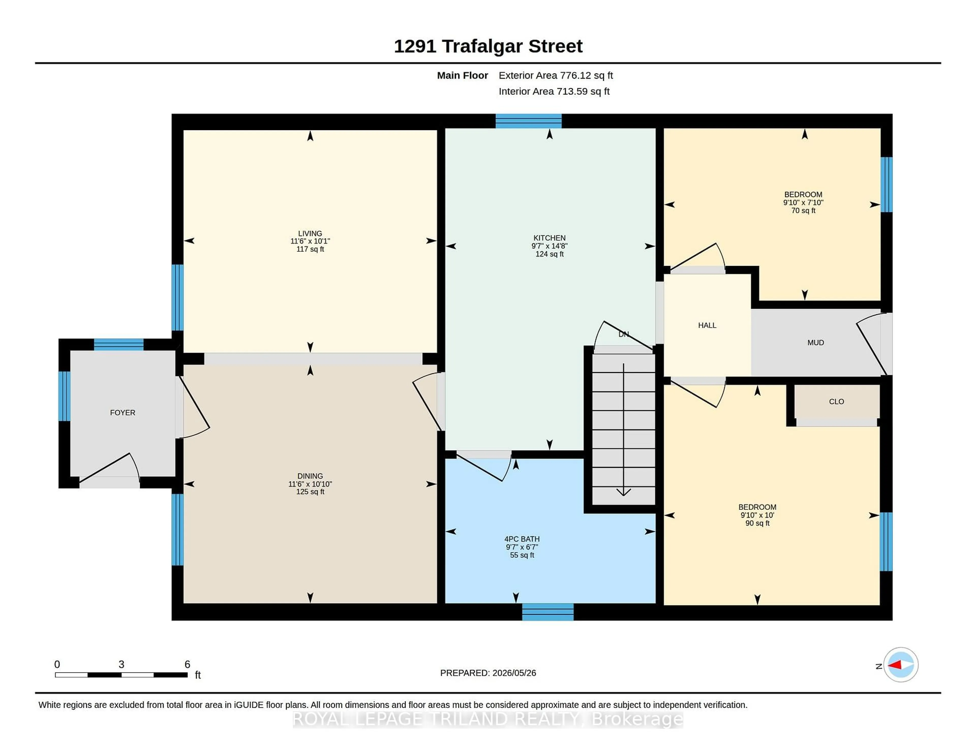 Floor plan for 1291 Trafalgar Rd, London East Ontario N5Z 1H8