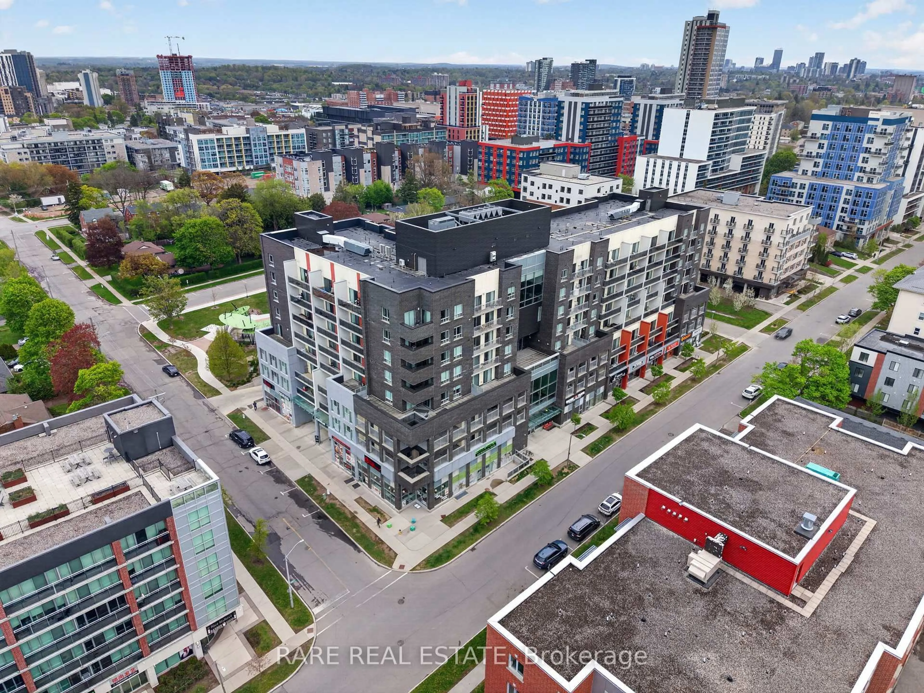 A pic from outside/outdoor area/front of a property/back of a property/a pic from drone, city buildings view from balcony for 280 Lester St, Waterloo Ontario N2L 0G2