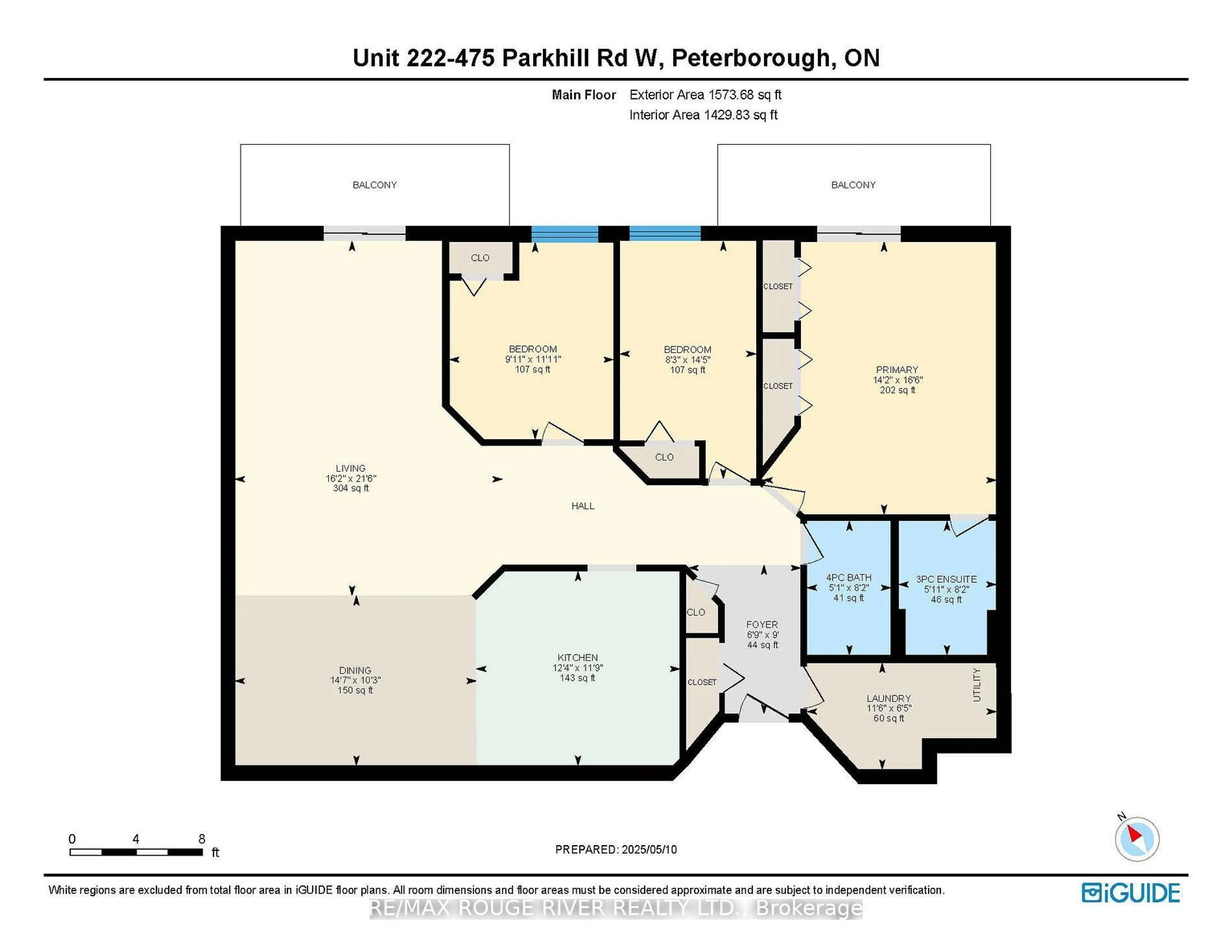 Floor plan for 475 Parkhill Rd #222, Peterborough Ontario K9H 7M5
