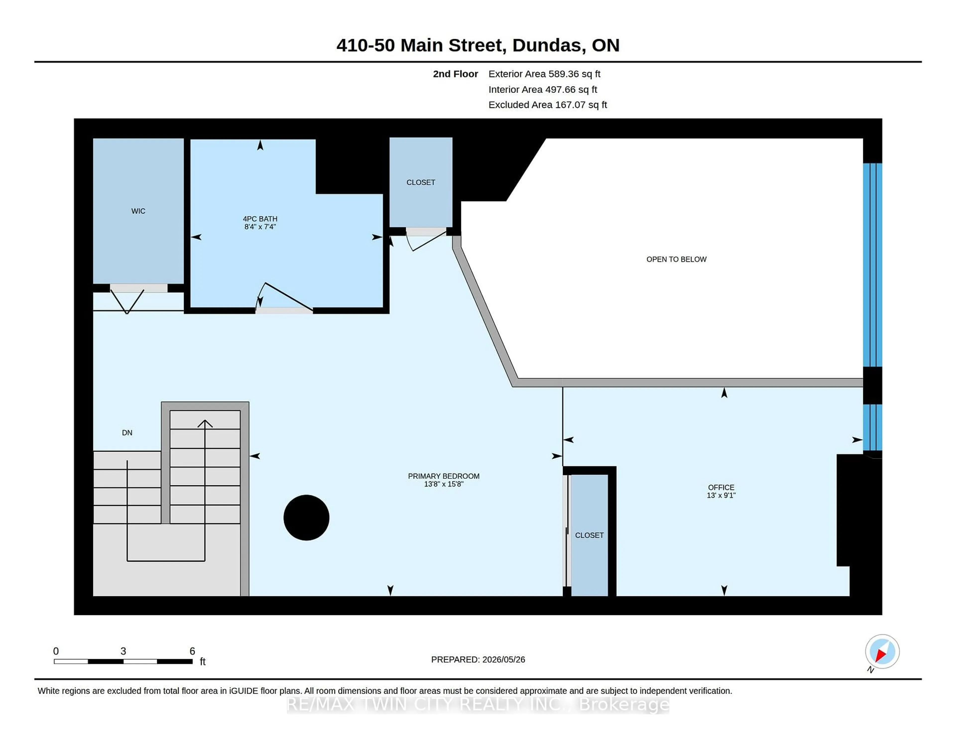 Floor plan for 50 Main St #410, Hamilton Ontario L9H 6P8