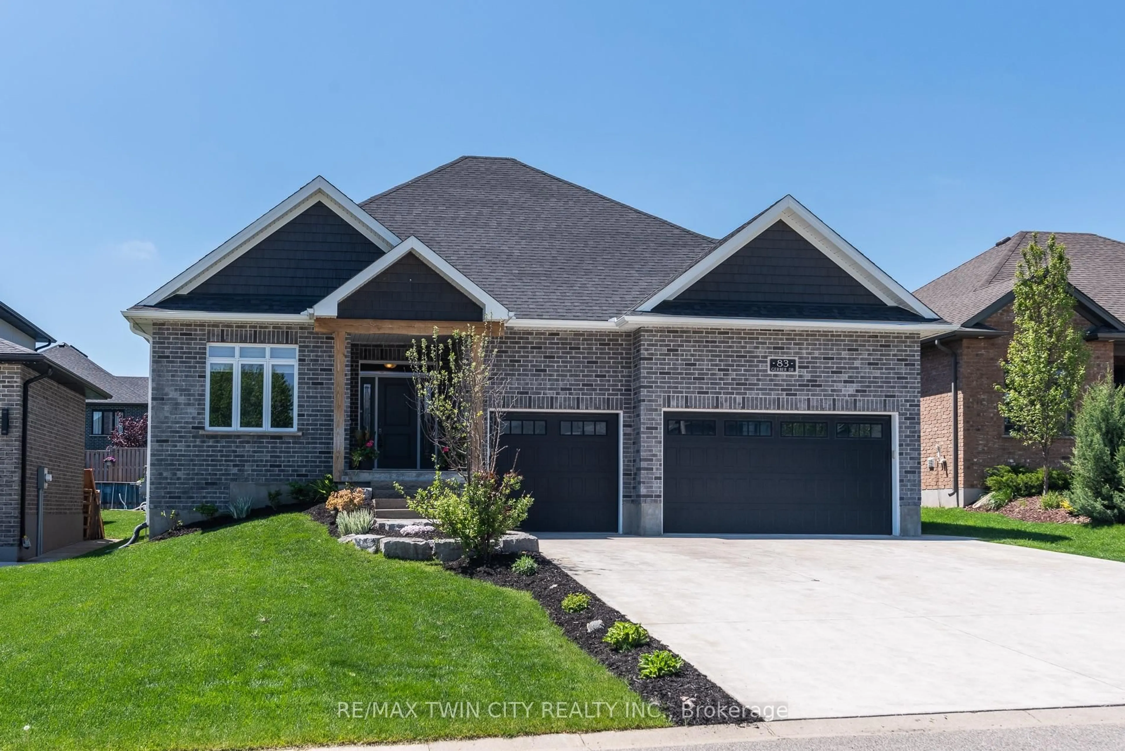 Home with brick exterior material, street for 83 Gerber Dr, Perth East Ontario N0K 1M0