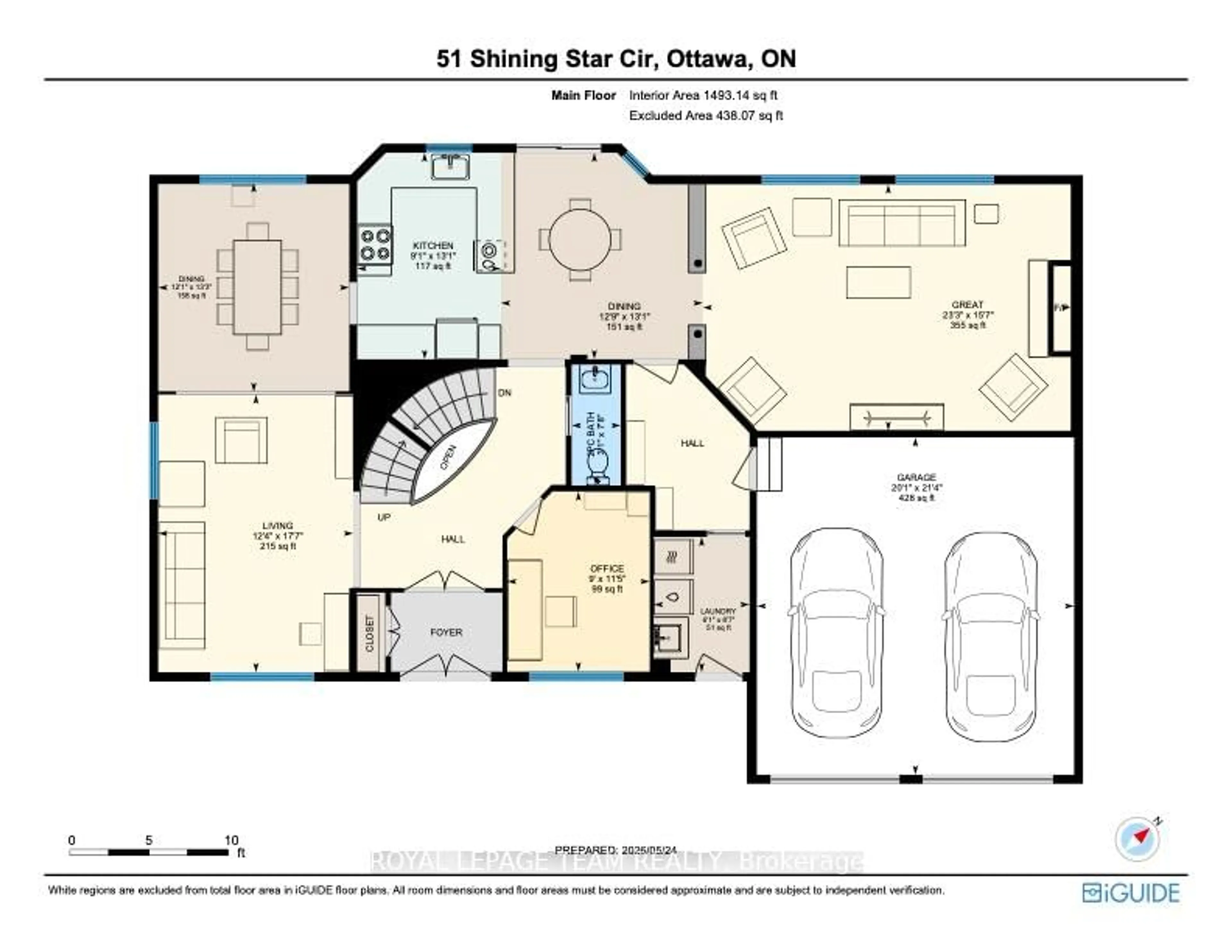 Floor plan for 51 Shining Star Circ, Ottawa Ontario K2S 2B4