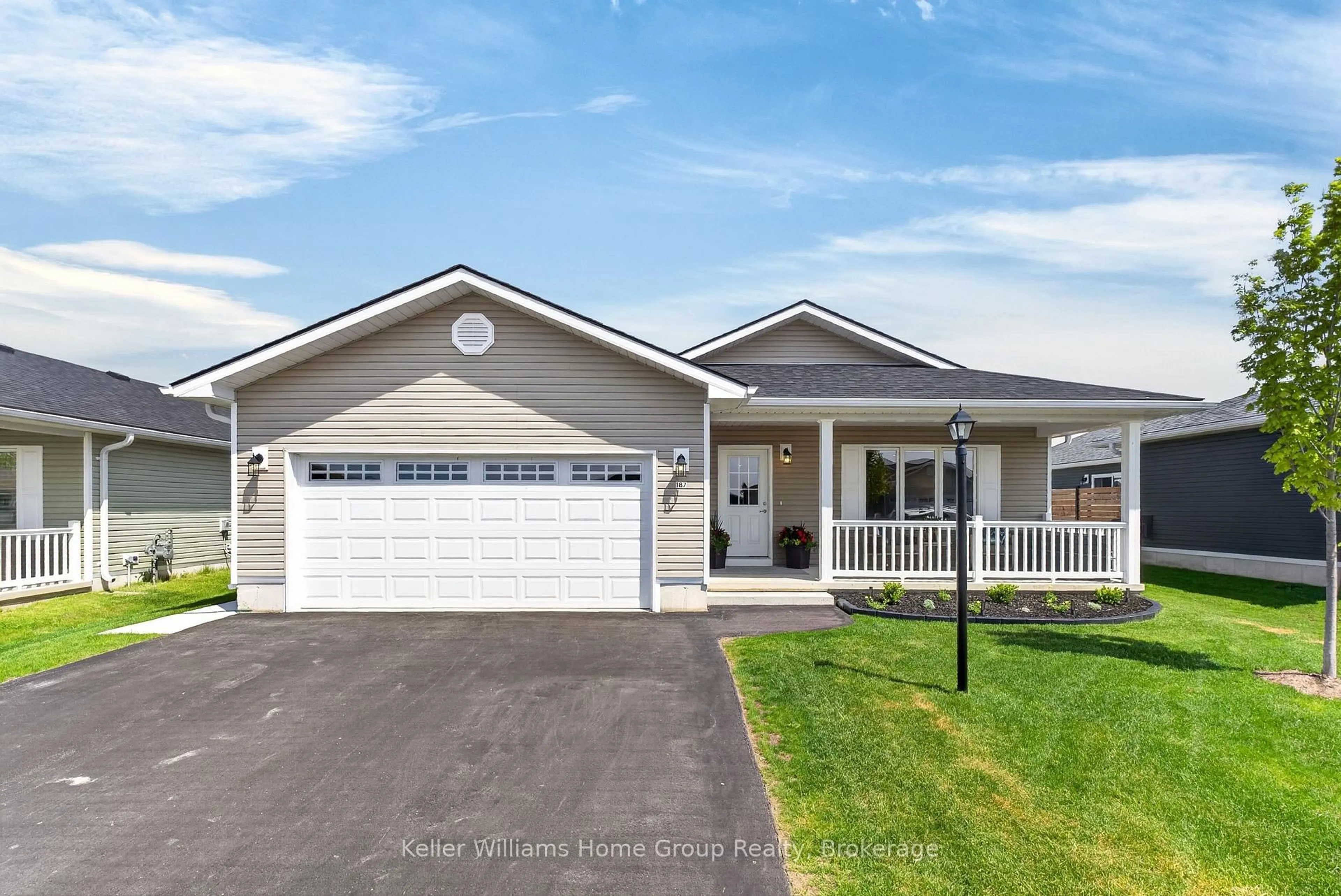 Home with vinyl exterior material, street for 187 Lake Breeze Dr, Ashfield-Colborne-Wawanosh Ontario N7A 0C6