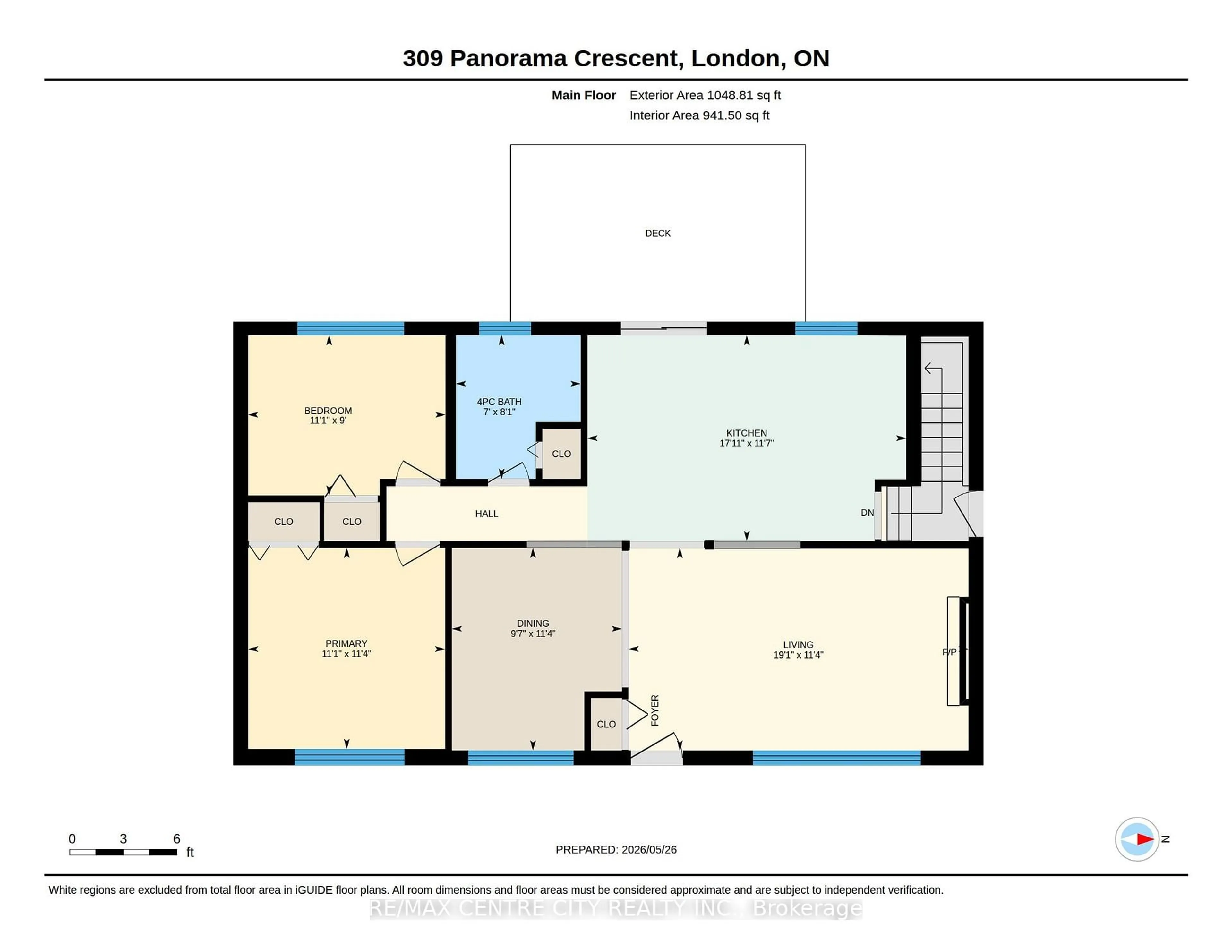 Floor plan for 309 Panorama Cres, London South Ontario N5Z 3H2