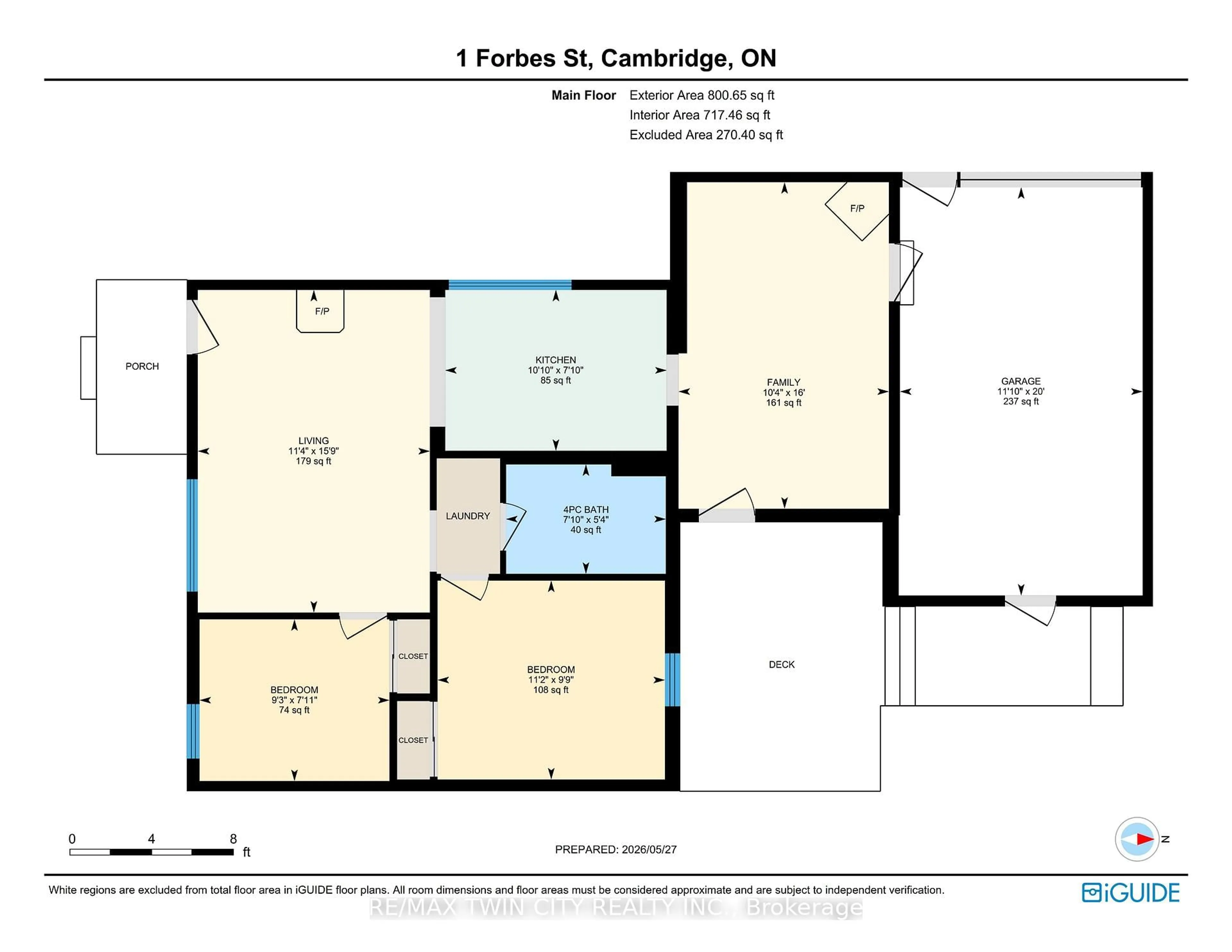 Floor plan for 1 Forbes St, Cambridge Ontario N3C 2E1