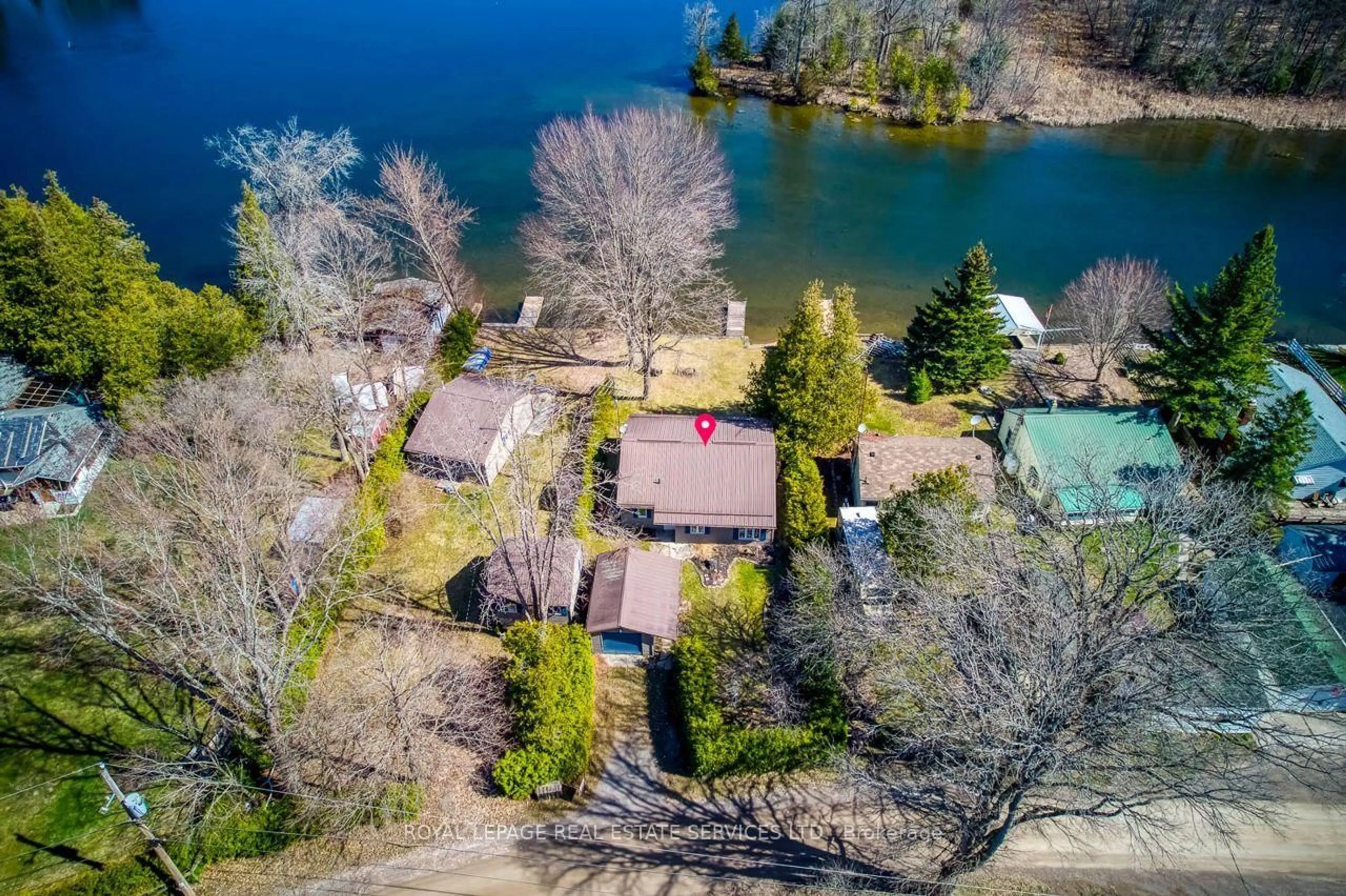 A pic from outside/outdoor area/front of a property/back of a property/a pic from drone, water/lake/river/ocean view for 198 Centennial Lane, Trent Hills Ontario K0L 2Z0