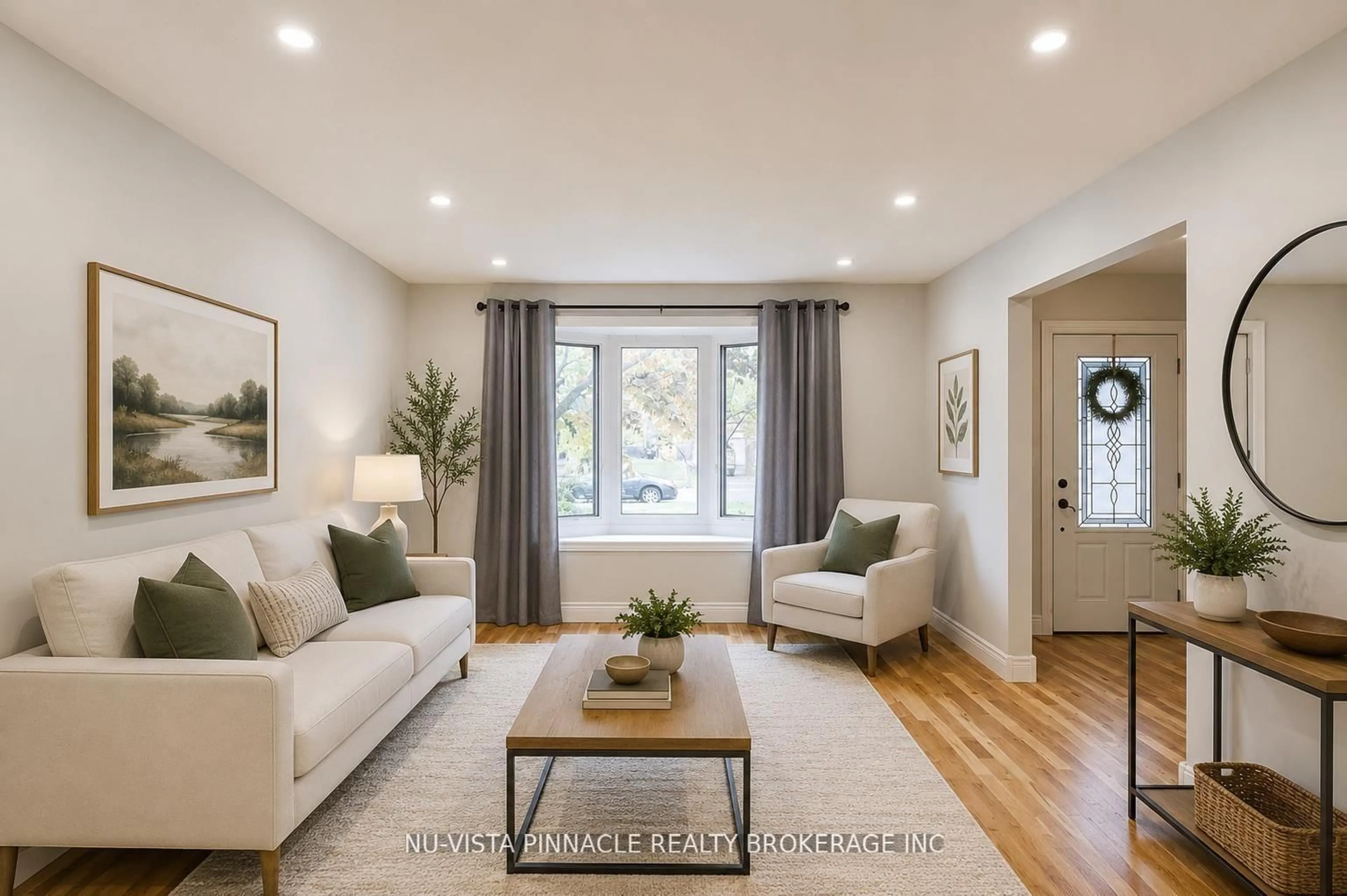 Living room with furniture, wood/laminate floor for 46 MONMORE Rd, London North Ontario N6G 2W6
