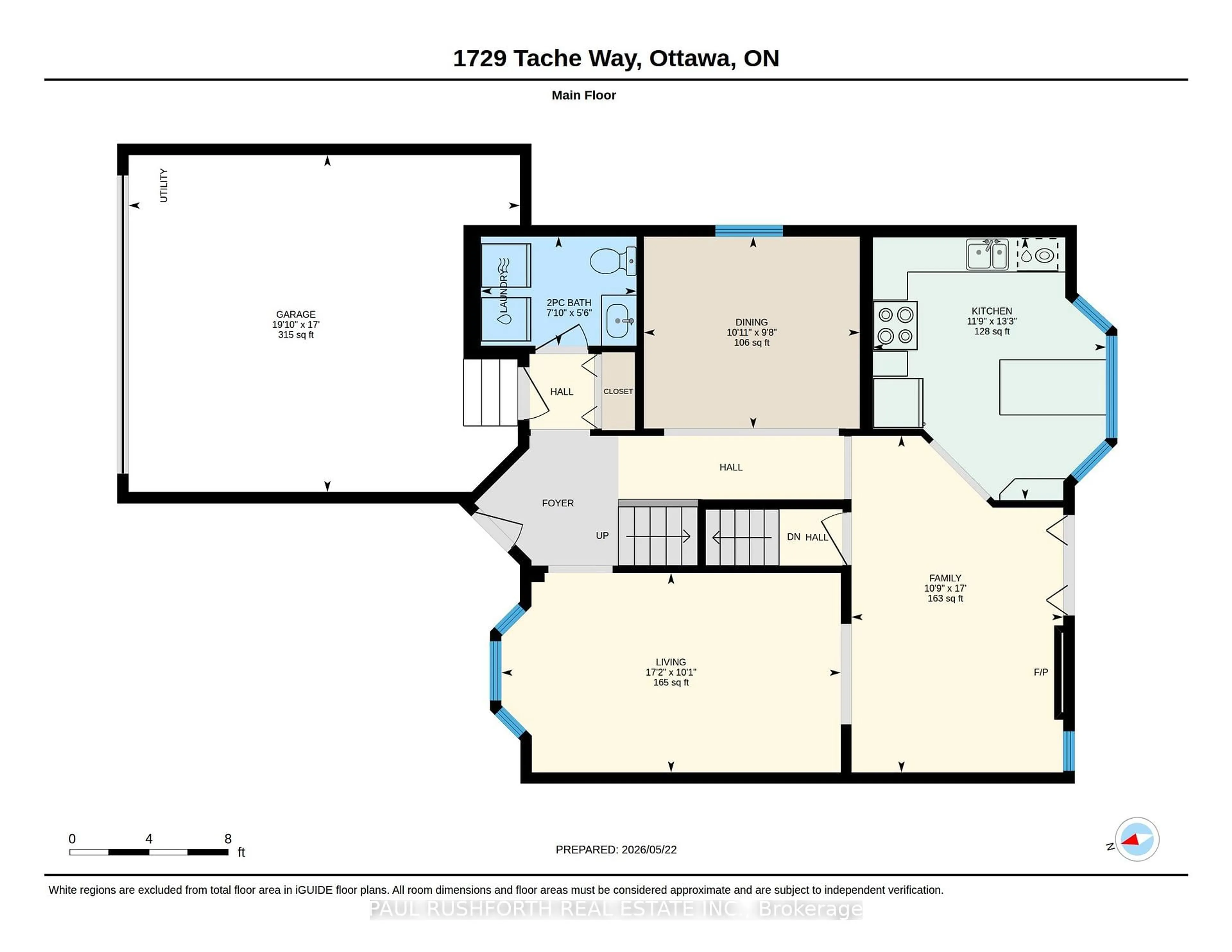 Floor plan for 1729 Tache Way, Ottawa Ontario K4A 2T2