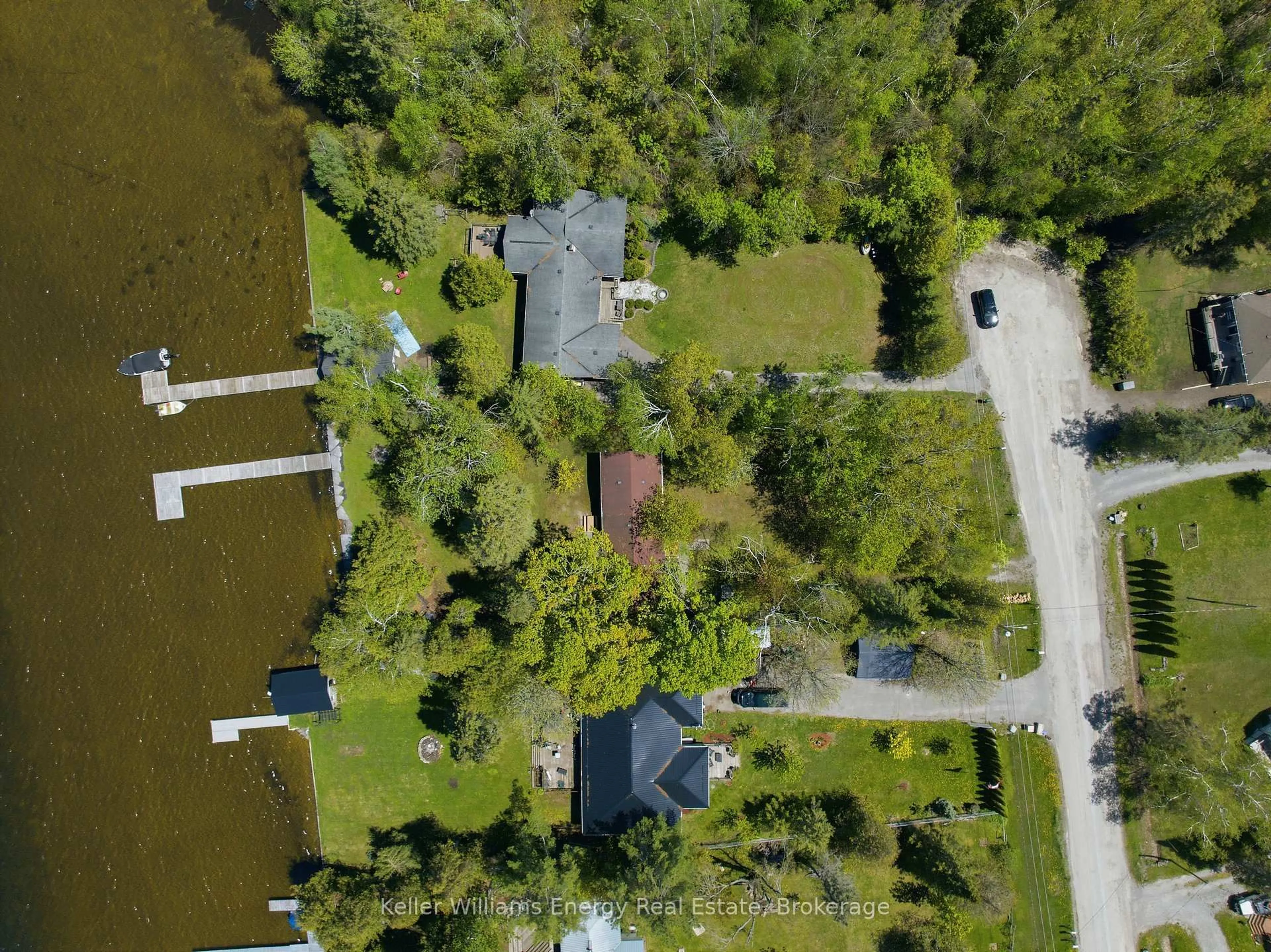 A pic from outside/outdoor area/front of a property/back of a property/a pic from drone, water/lake/river/ocean view for 205 Driftwood Shores Rd, Kawartha Lakes Ontario K0M 2B0