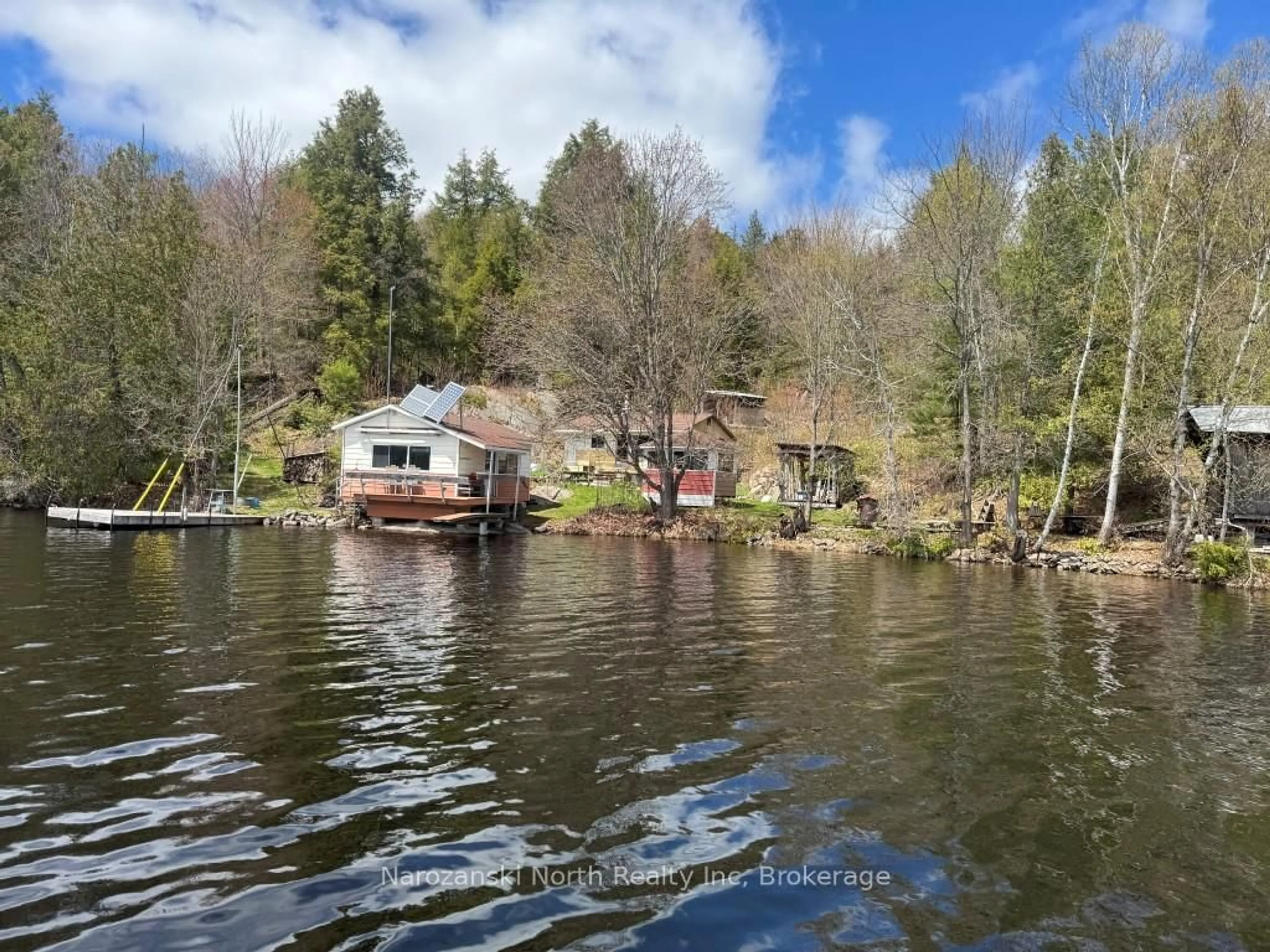 A pic from outside/outdoor area/front of a property/back of a property/a pic from drone, water/lake/river/ocean view for Boat Access on Tyson Lake, Killarney Ontario P0M 2A0