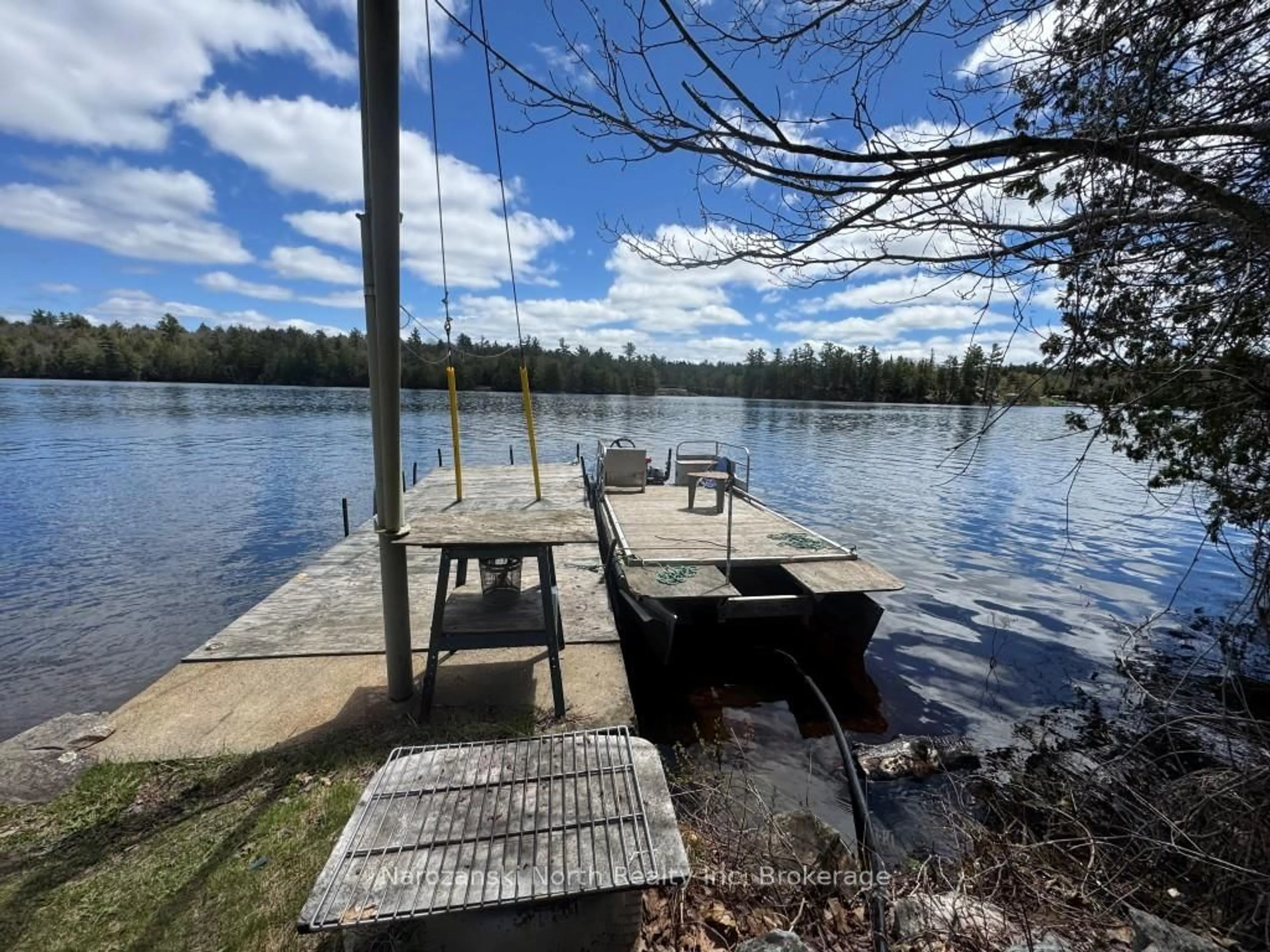 Patio, water/lake/river/ocean view for Boat Access on Tyson Lake, Killarney Ontario P0M 2A0