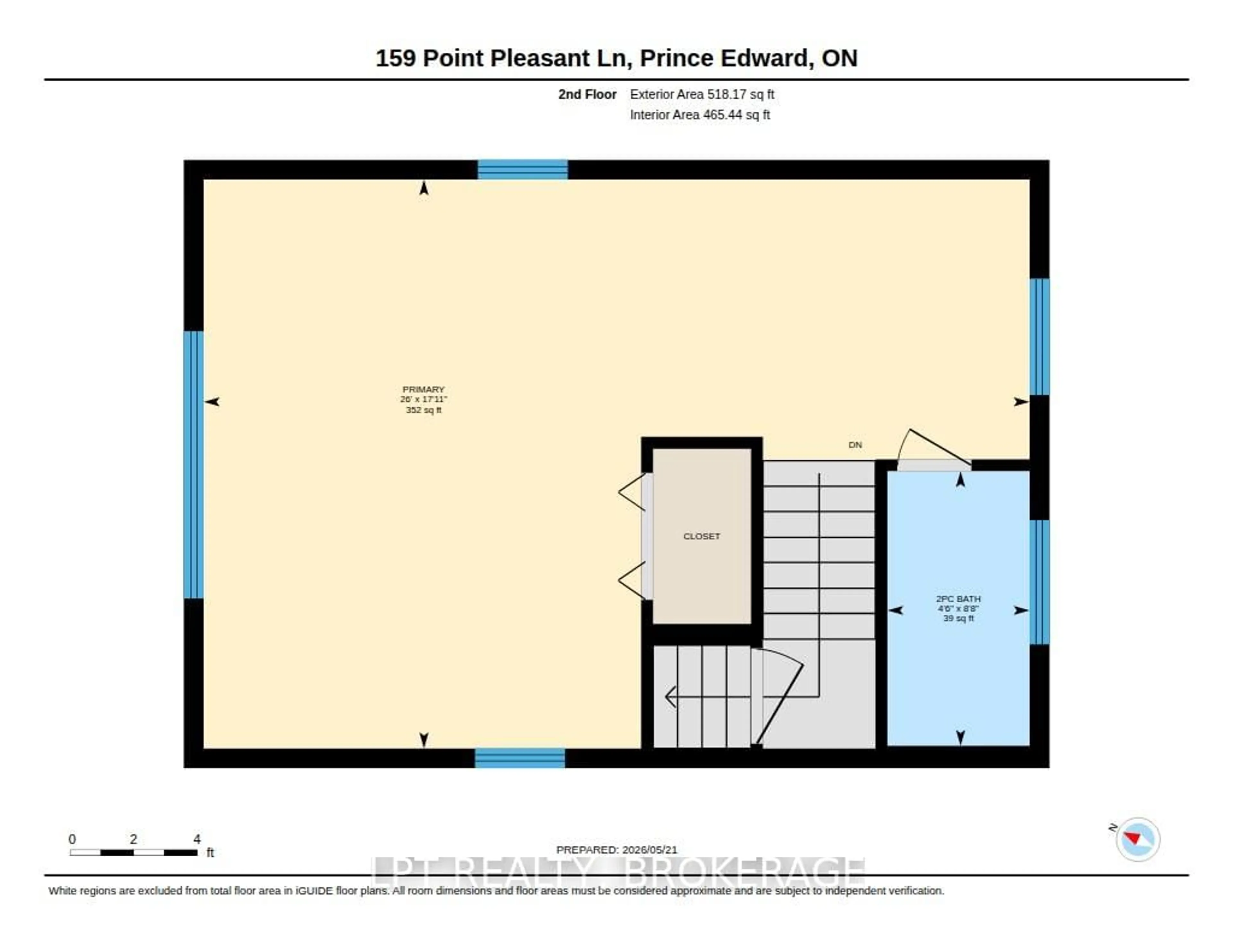 Floor plan for 159 Point Pleasant Lane, Prince Edward County Ontario K0K 2T0
