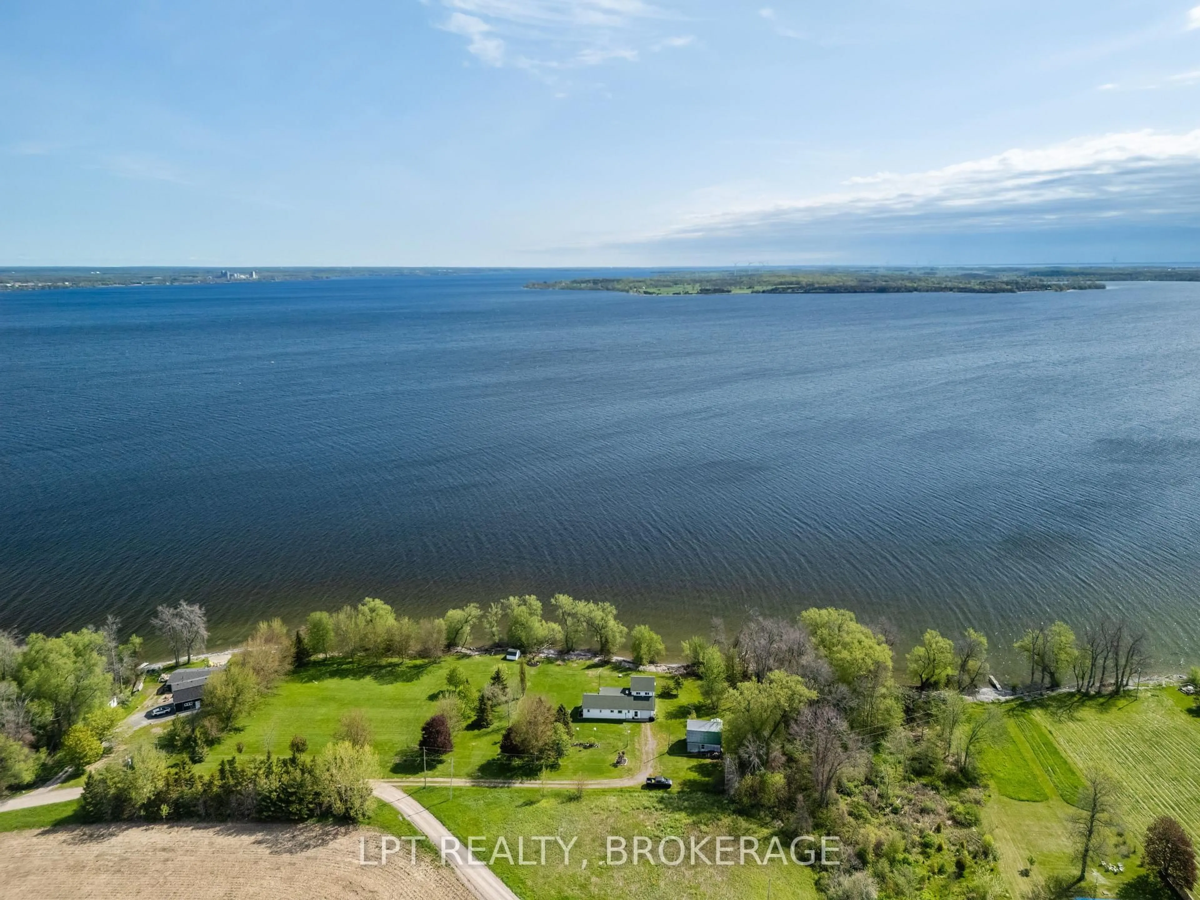 A pic from outside/outdoor area/front of a property/back of a property/a pic from drone, water/lake/river/ocean view for 0-159 Point Pleasant Lane, Prince Edward County Ontario K0K 2T0