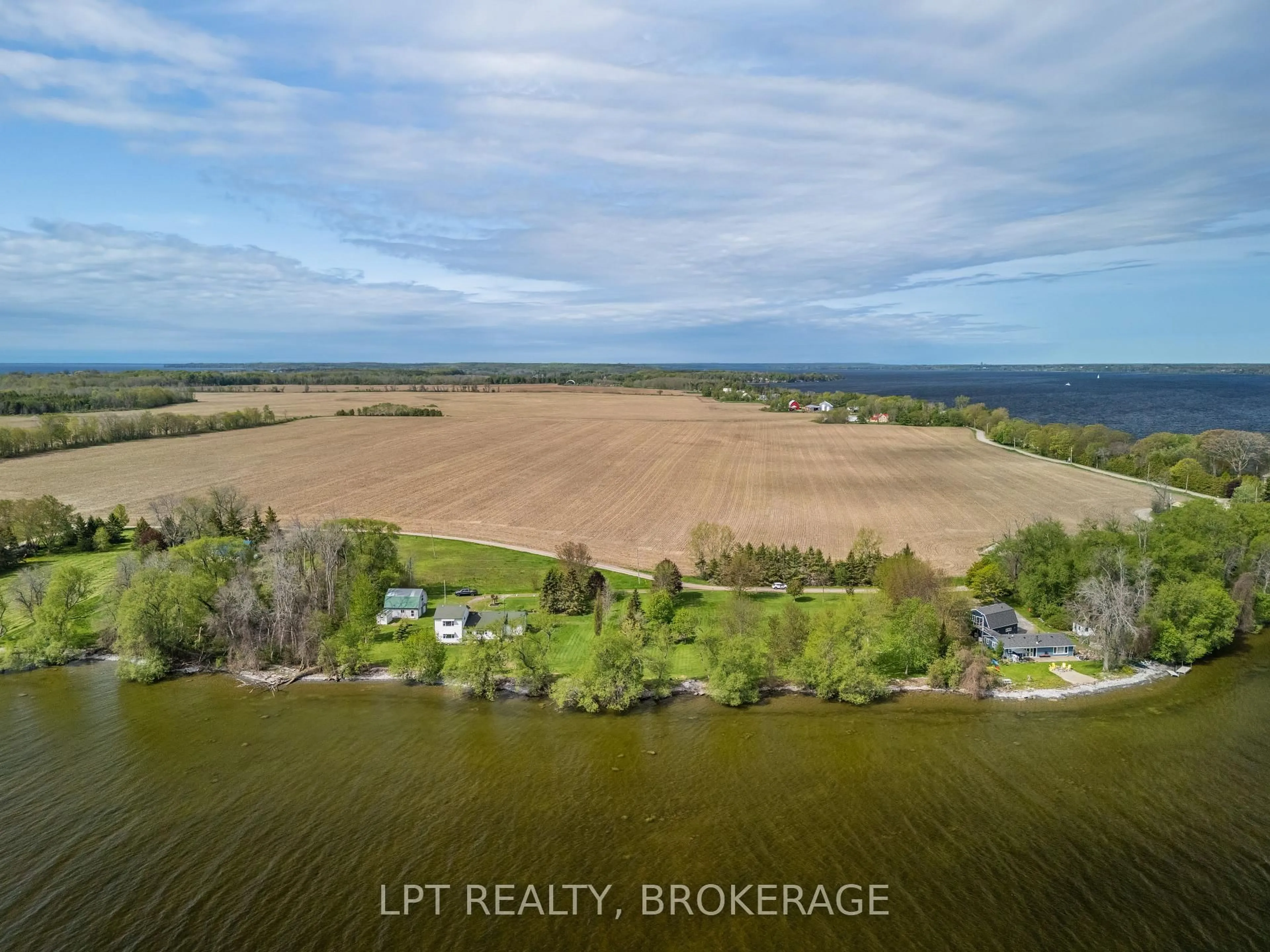 A pic from outside/outdoor area/front of a property/back of a property/a pic from drone, water/lake/river/ocean view for 0-159 Point Pleasant Lane, Prince Edward County Ontario K0K 2T0