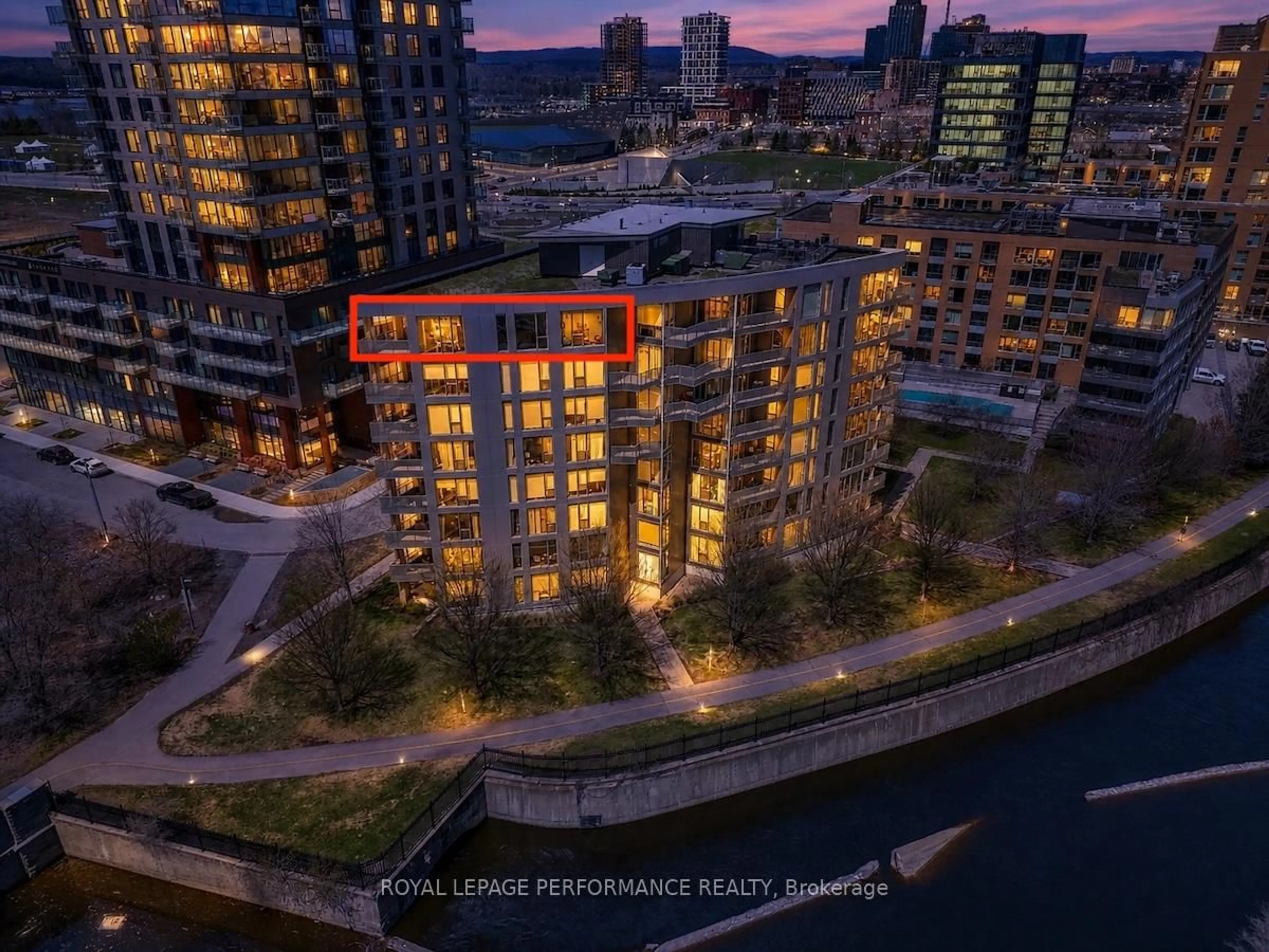 A pic from outside/outdoor area/front of a property/back of a property/a pic from drone, water/lake/river/ocean view for 300C Lett St #803, Ottawa Ontario K1R 0B8