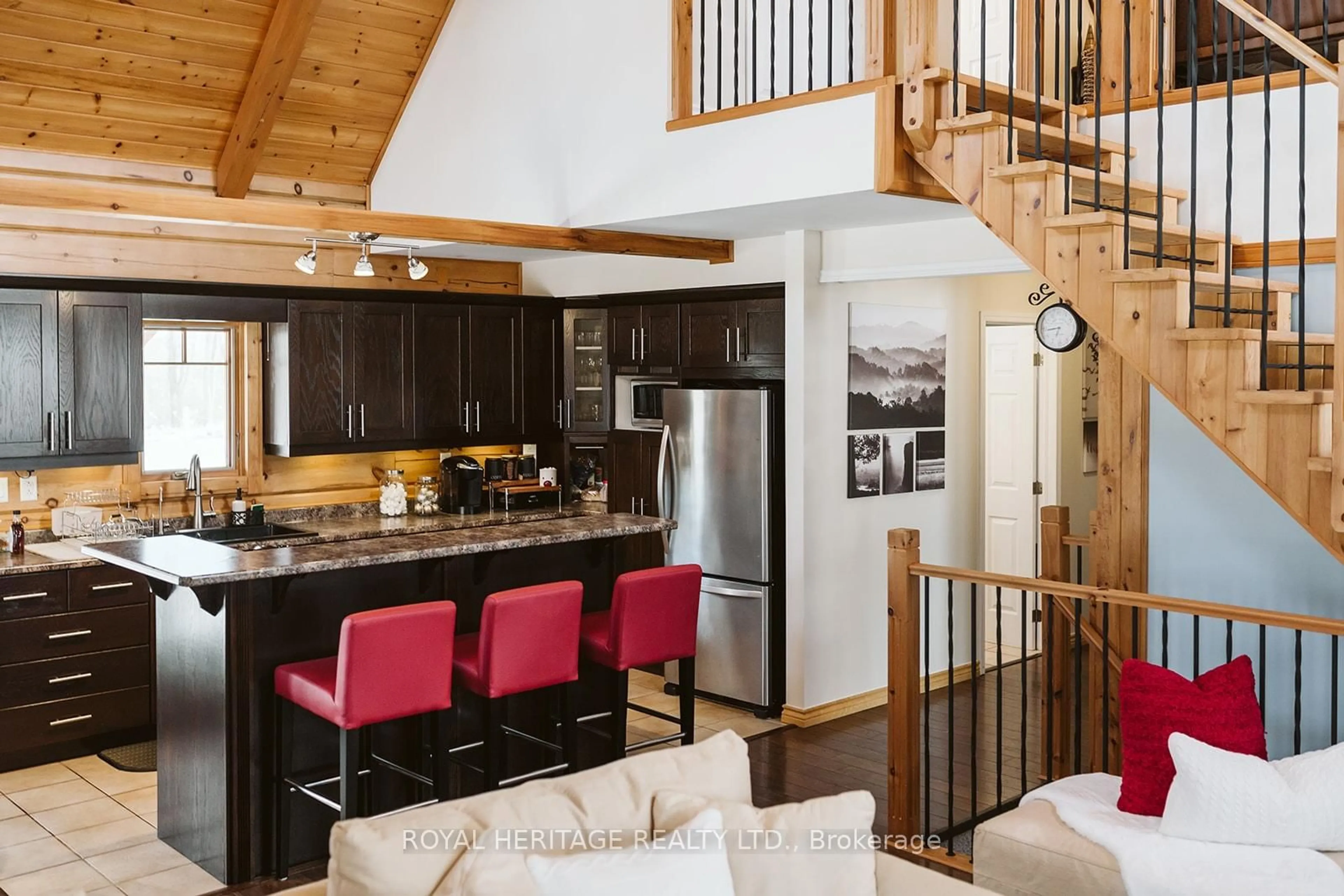 Open concept kitchen, wood/laminate floor for 79 Quinlan Rd, Madoc Ontario K0K 2K0