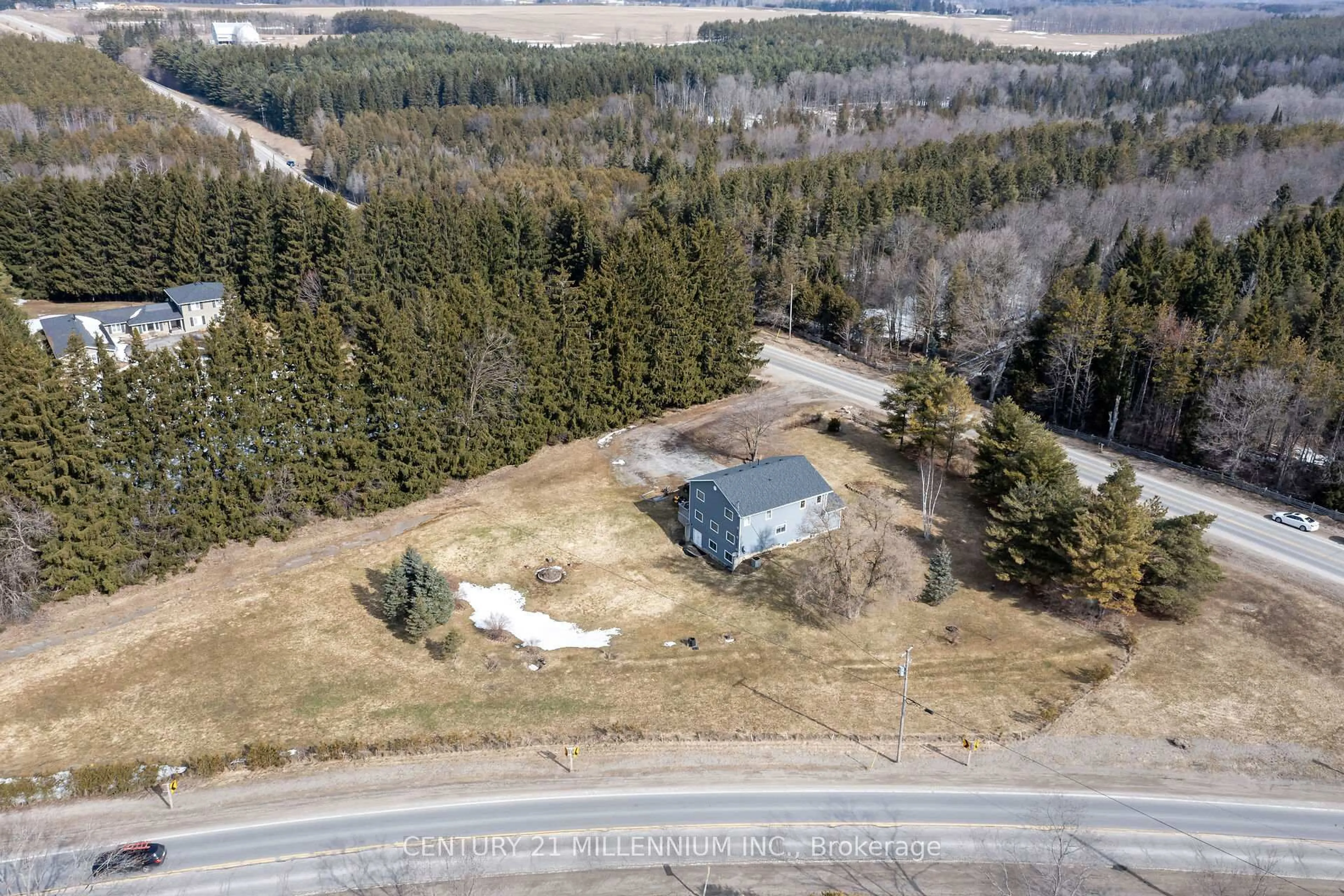 A pic from outside/outdoor area/front of a property/back of a property/a pic from drone, forest/trees view for 5376 Winston Churchill Blvd, Erin Ontario N0B 1T0