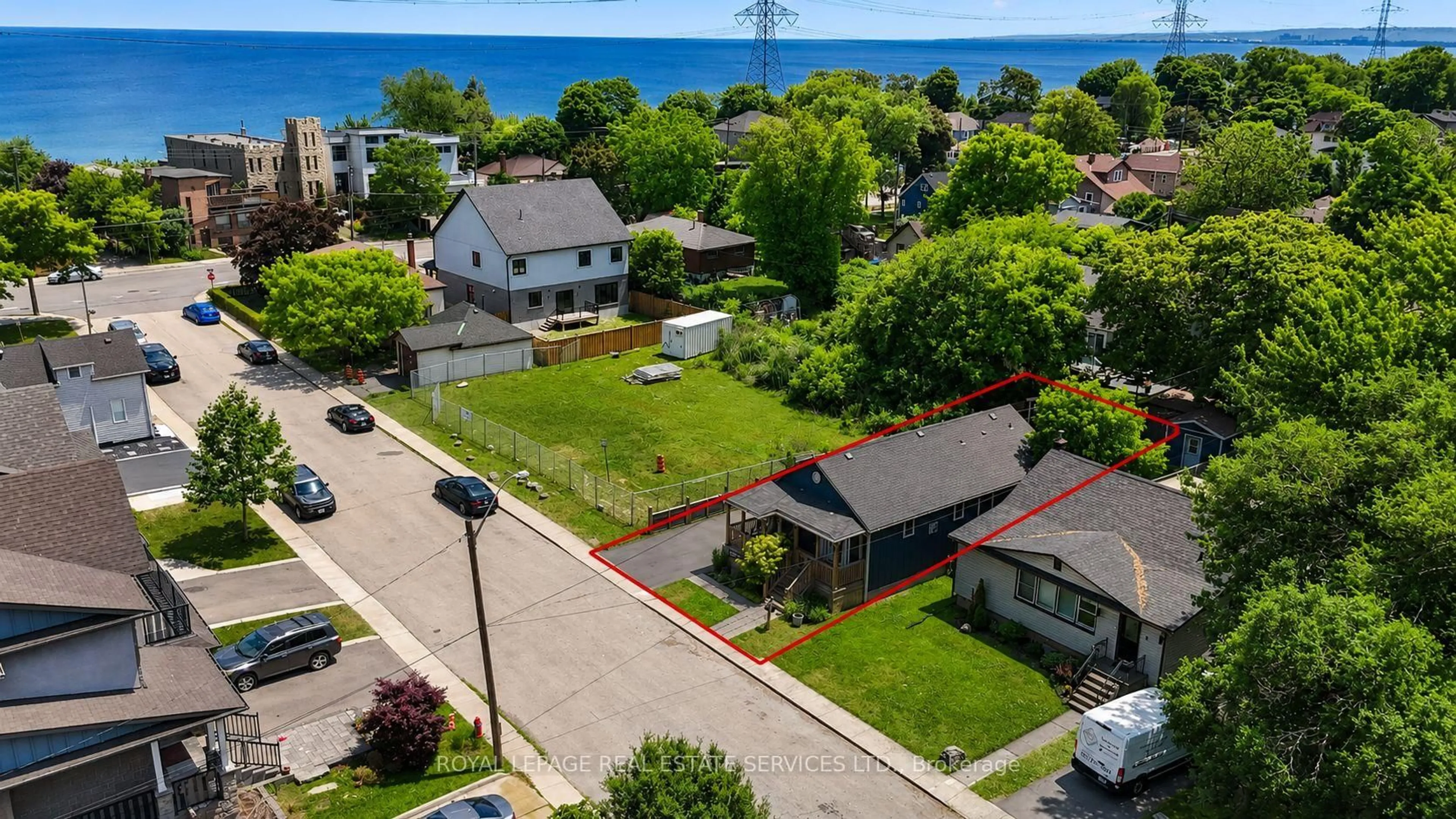 A pic from outside/outdoor area/front of a property/back of a property/a pic from drone, water/lake/river/ocean view for 4 Rembe Ave, Hamilton Ontario L8H 7G6