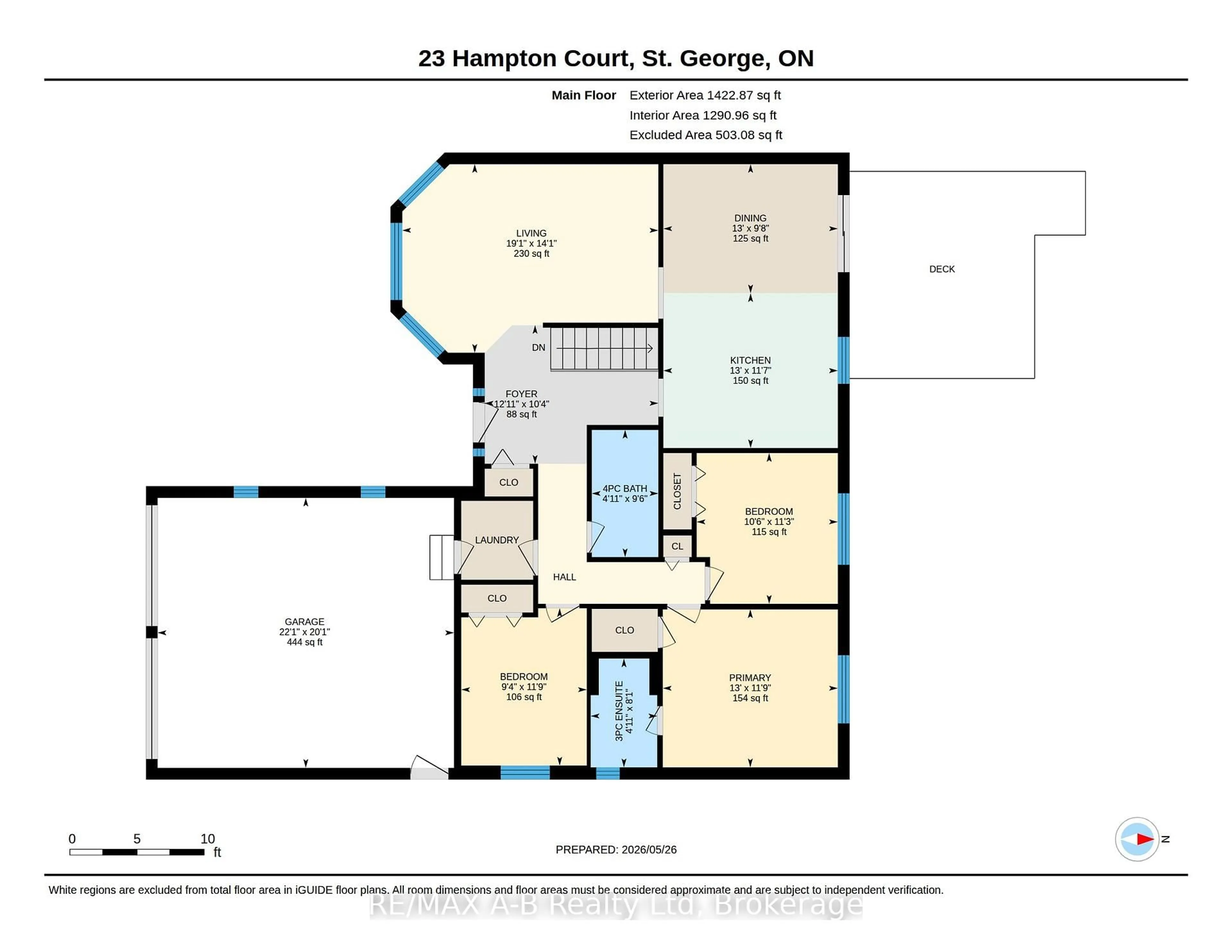Floor plan for 23 Hampton Crt, Brant Ontario N0E 1N0