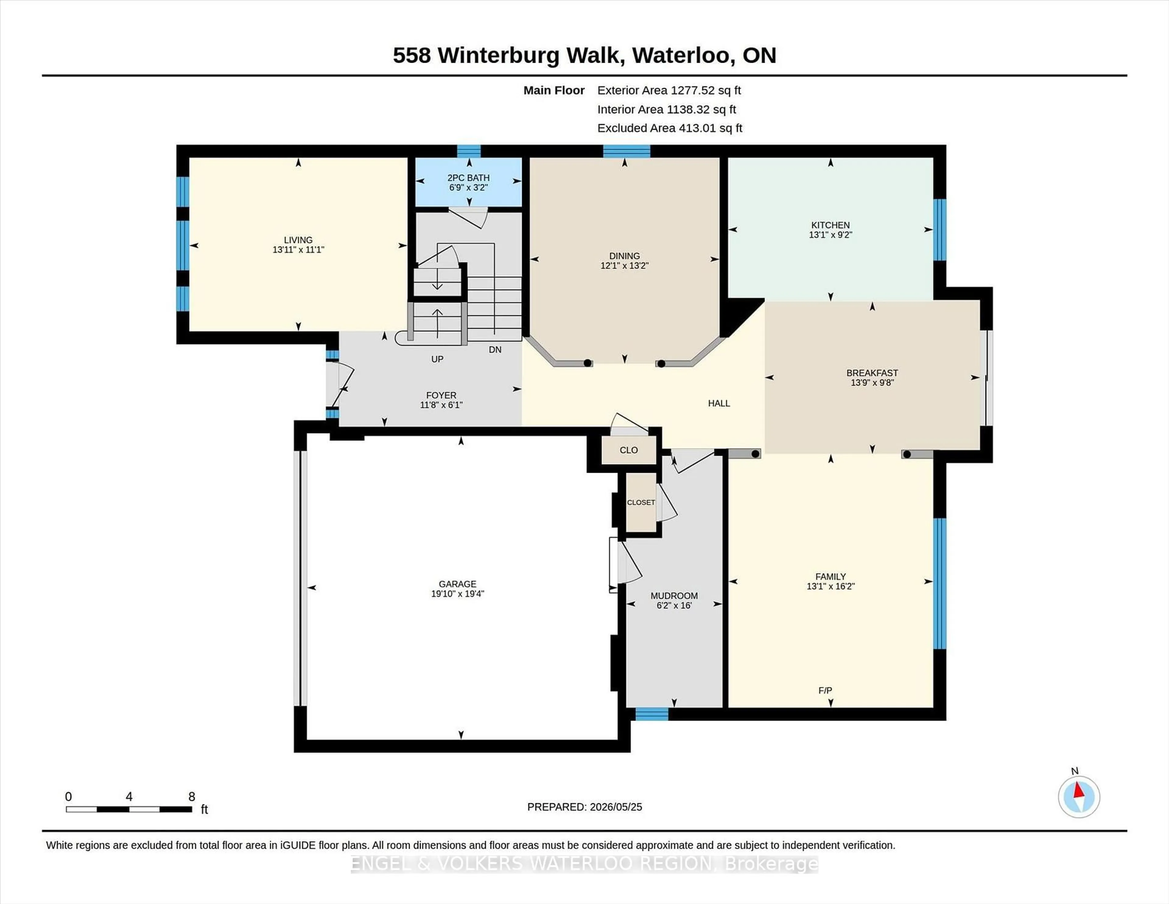 Floor plan for 558 Winterburg Walk, Waterloo Ontario N2V 2N9