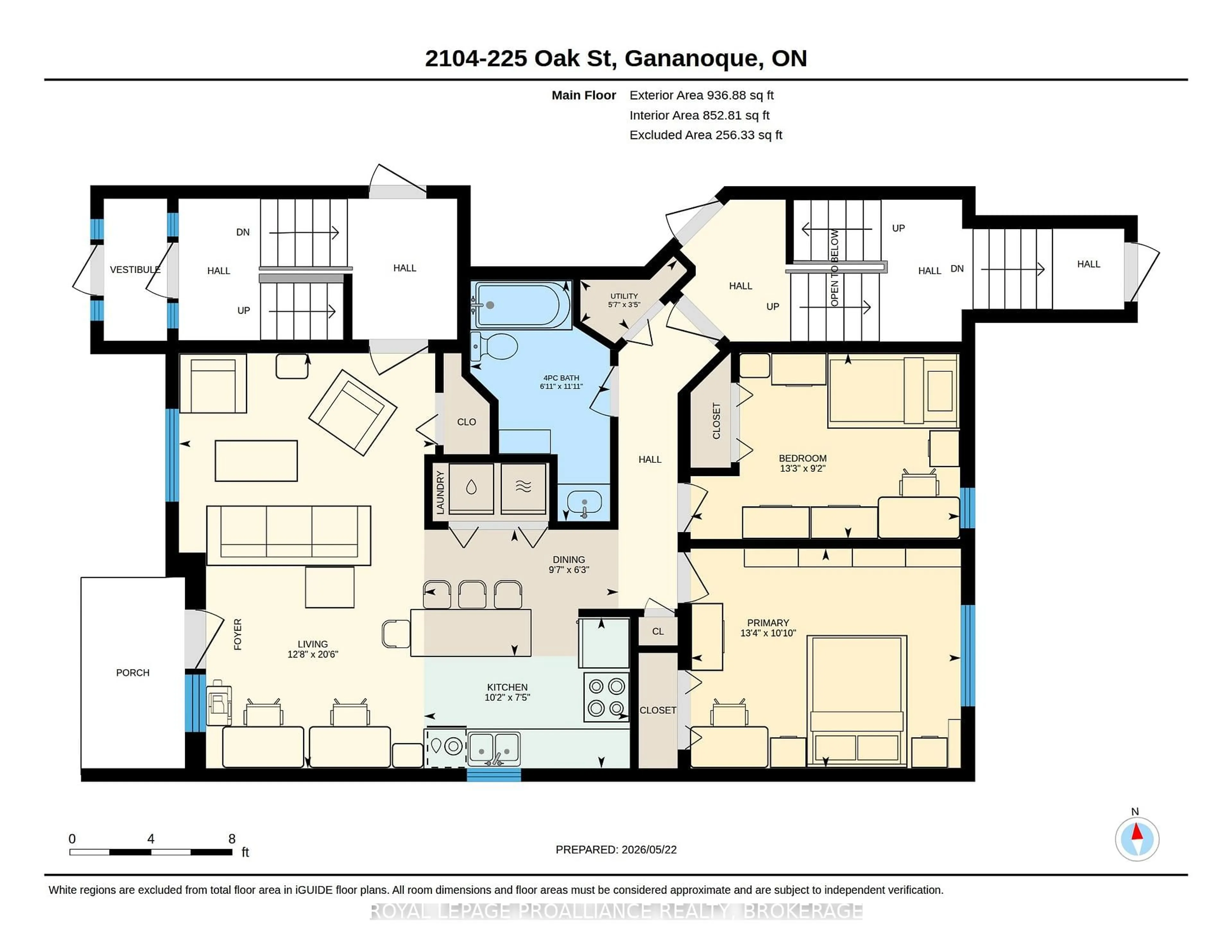 Floor plan for 225 Oak St #2104, Gananoque Ontario K7G 2R5