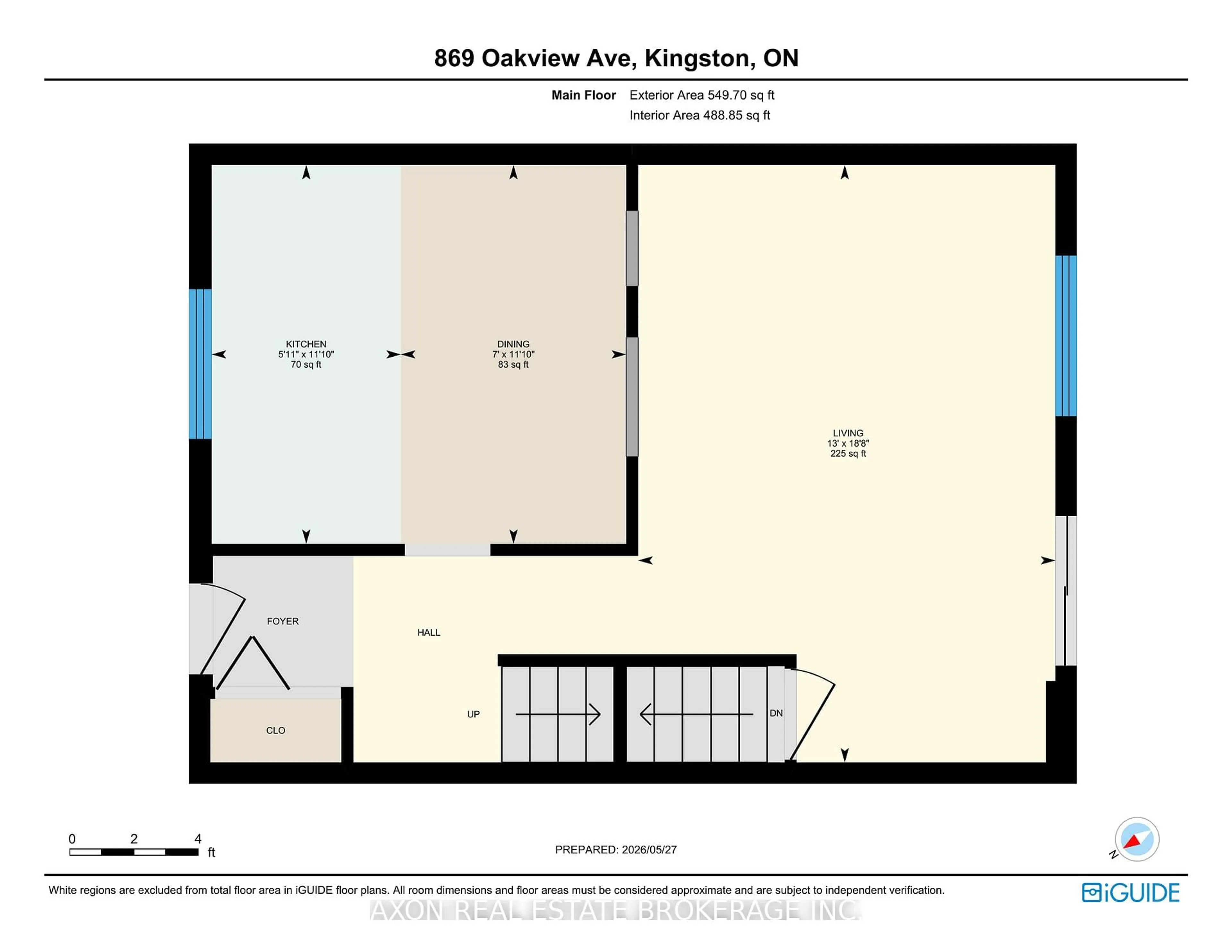 Floor plan for 869 Oakview Ave, Kingston Ontario K7M 6V4