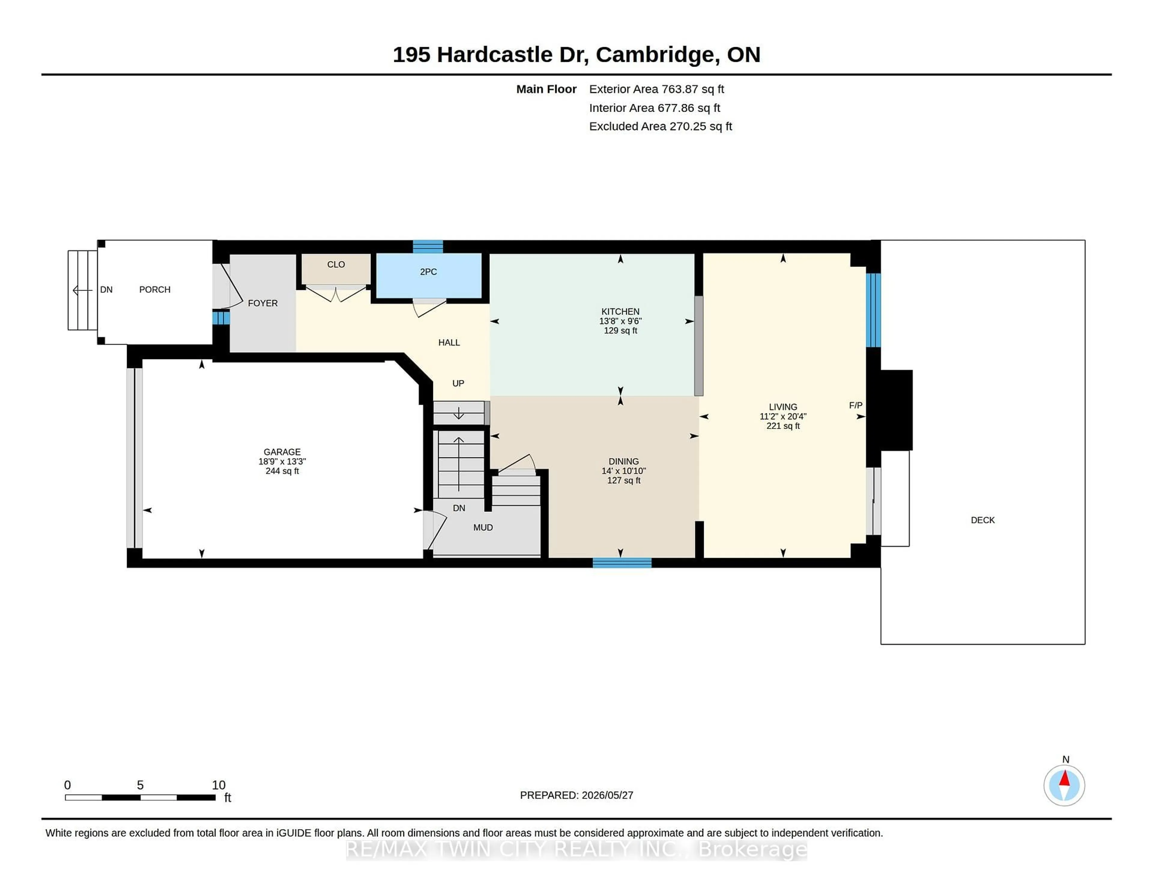 Floor plan for 195 Hardcastle Dr, Cambridge Ontario N1S 0A8