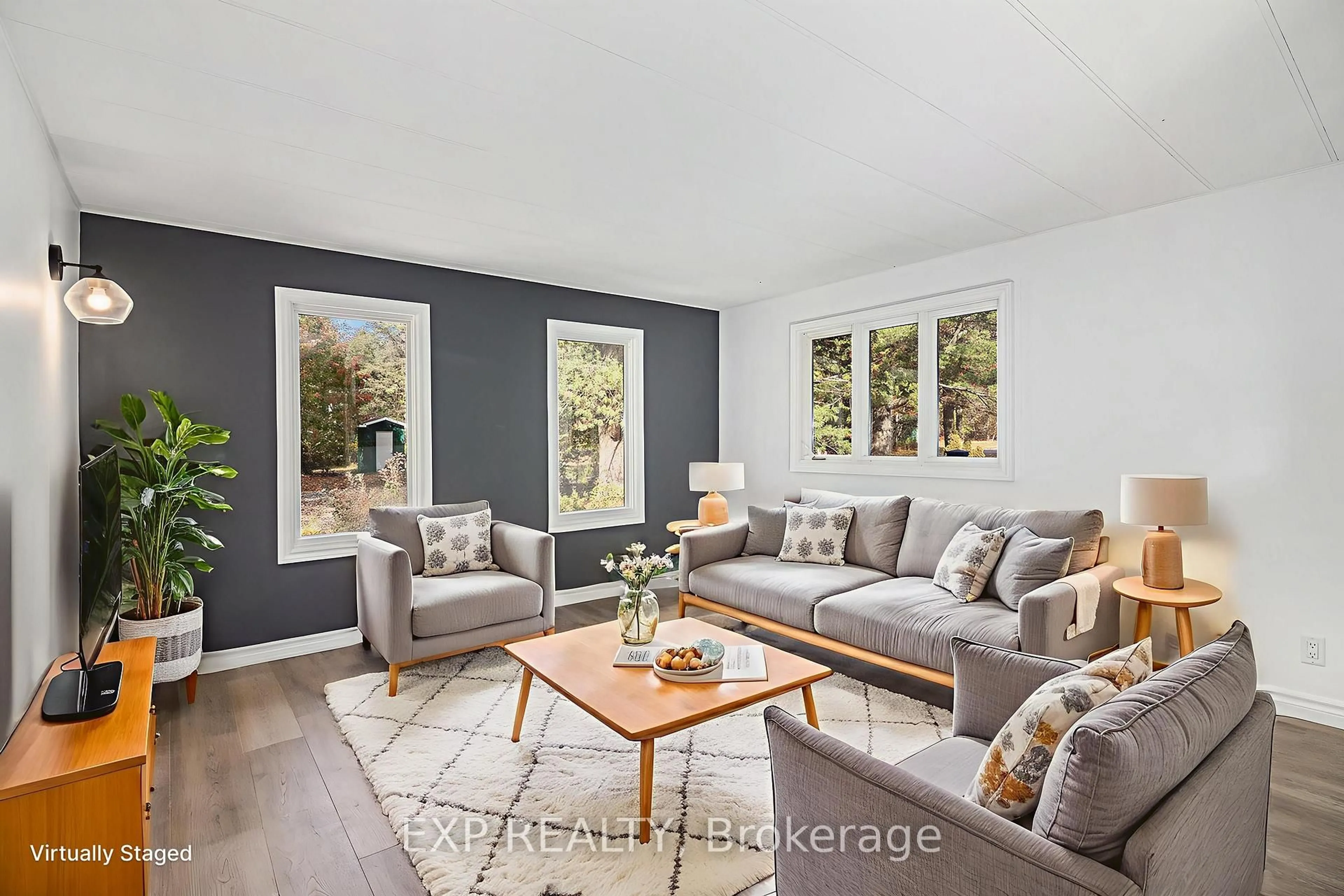 Living room with furniture, wood/laminate floor for 1210 St Felix Rd #6, Clarence-Rockland Ontario K0A 2A0