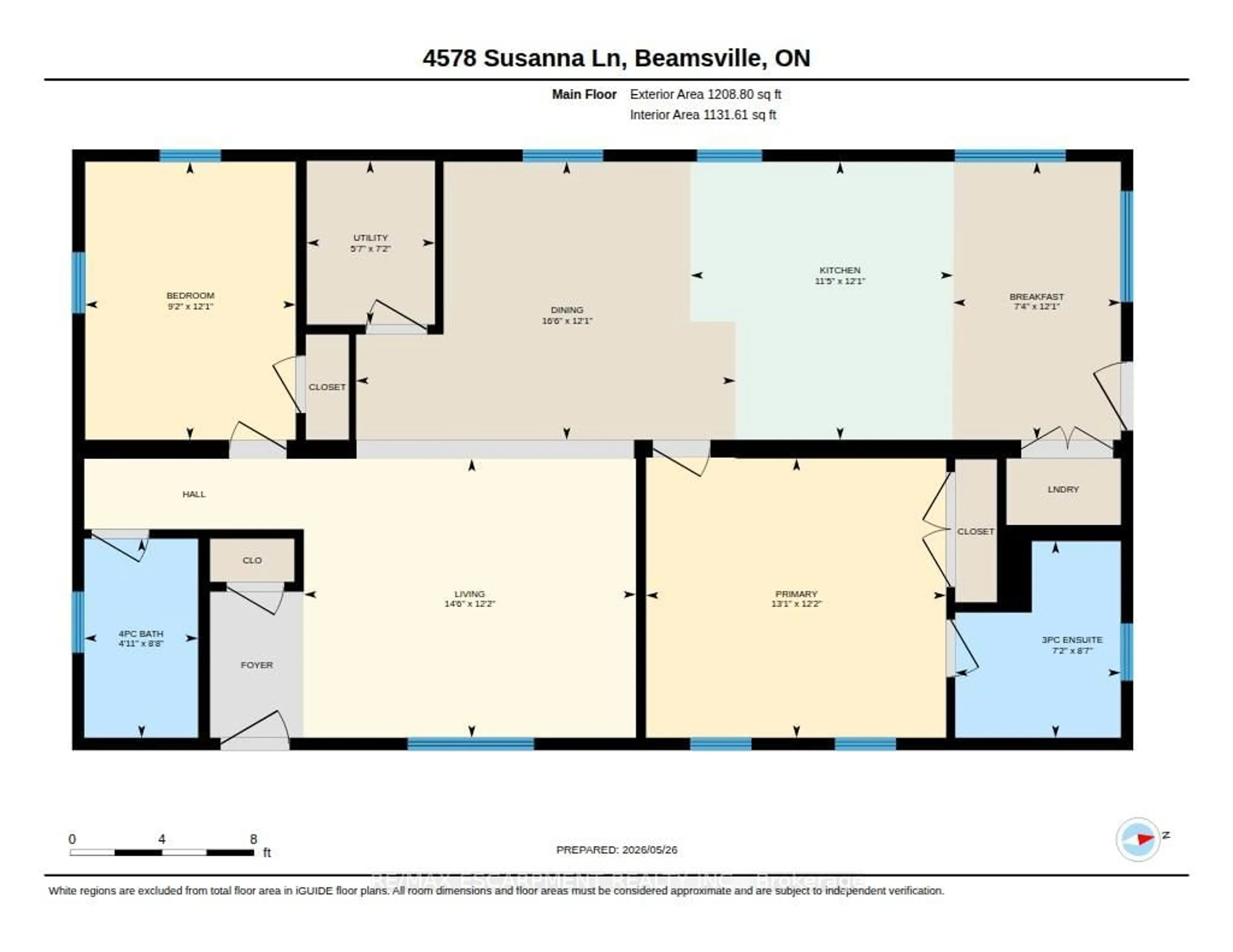 Floor plan for 4578 Susanna Lane, Lincoln Ontario L3J 0W1