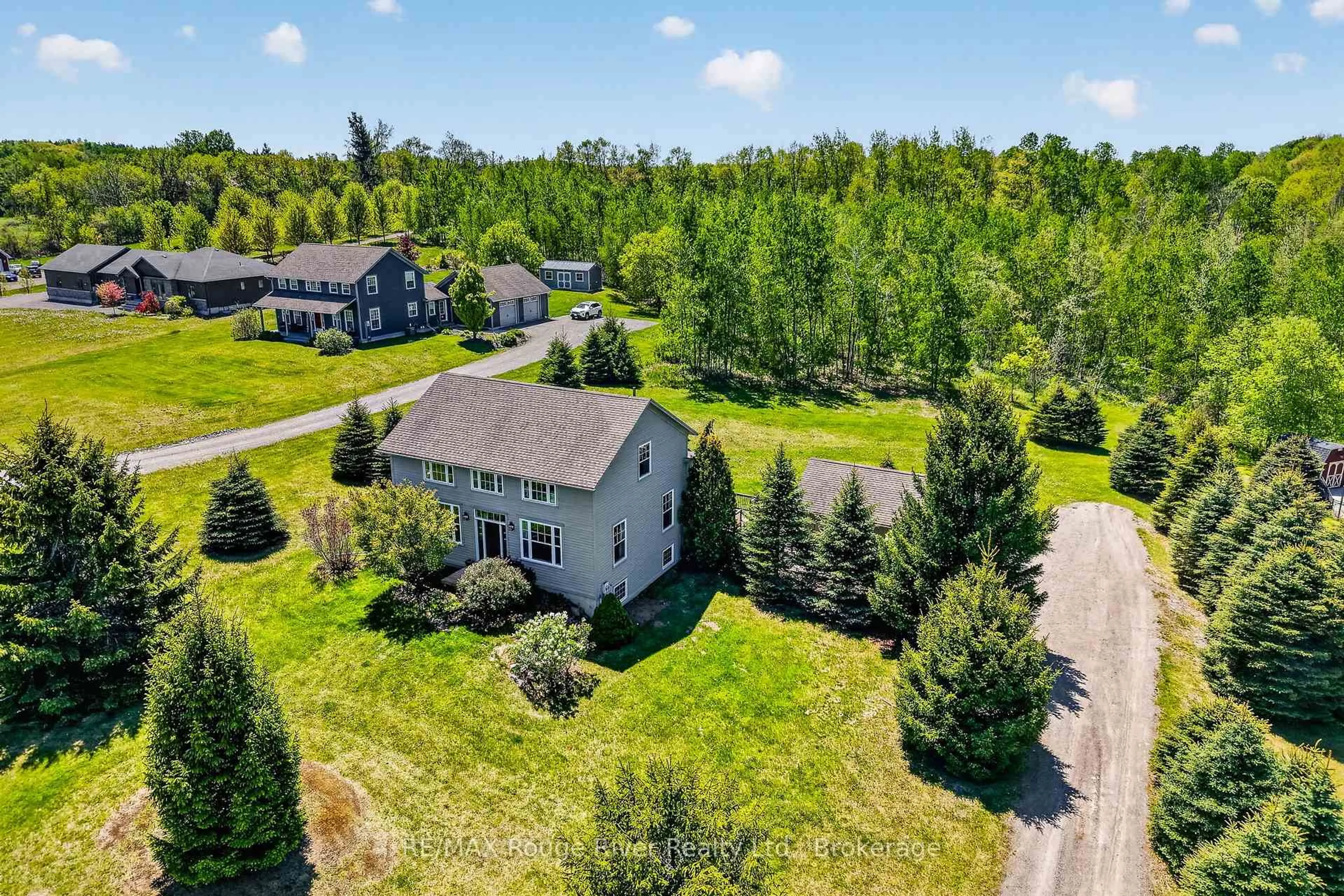 A pic from outside/outdoor area/front of a property/back of a property/a pic from drone, unknown for 150 Day Rd, Alnwick/Haldimand Ontario K0K 1M0