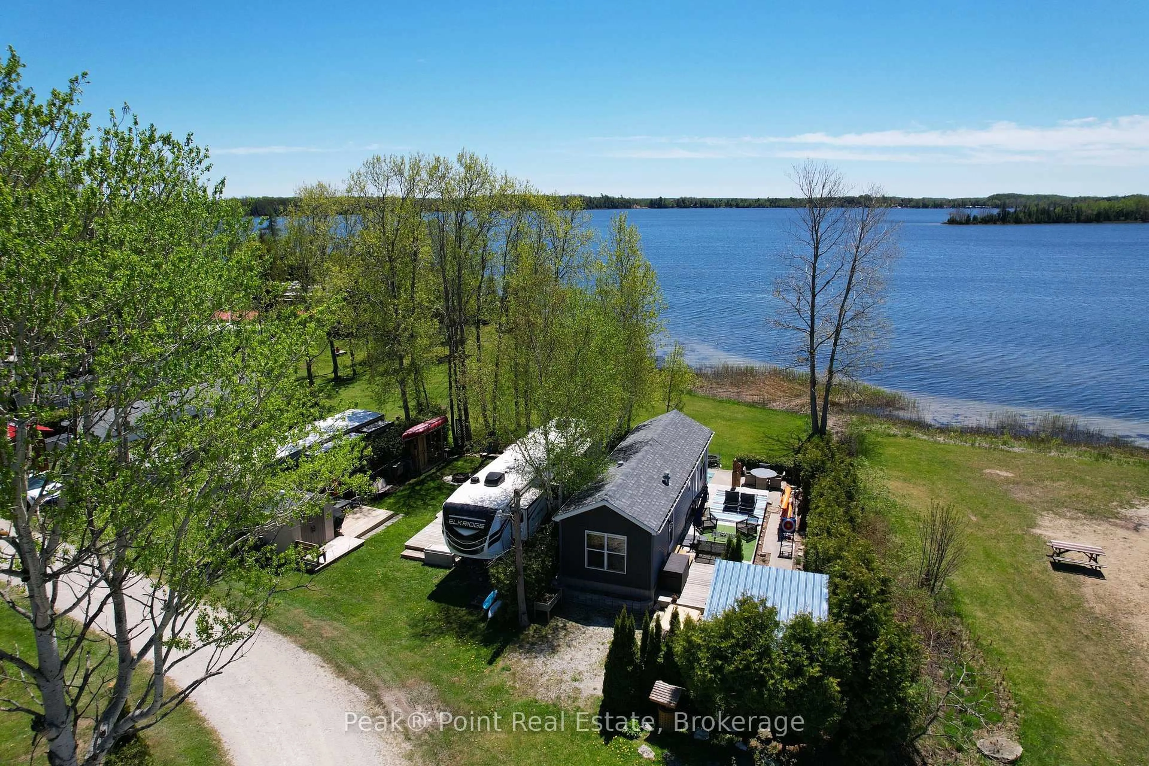 A pic from outside/outdoor area/front of a property/back of a property/a pic from drone, water/lake/river/ocean view for 274 SPRY LAKE Rd #CAMPSITE #1, South Bruce Peninsula Ontario N0H 2G0