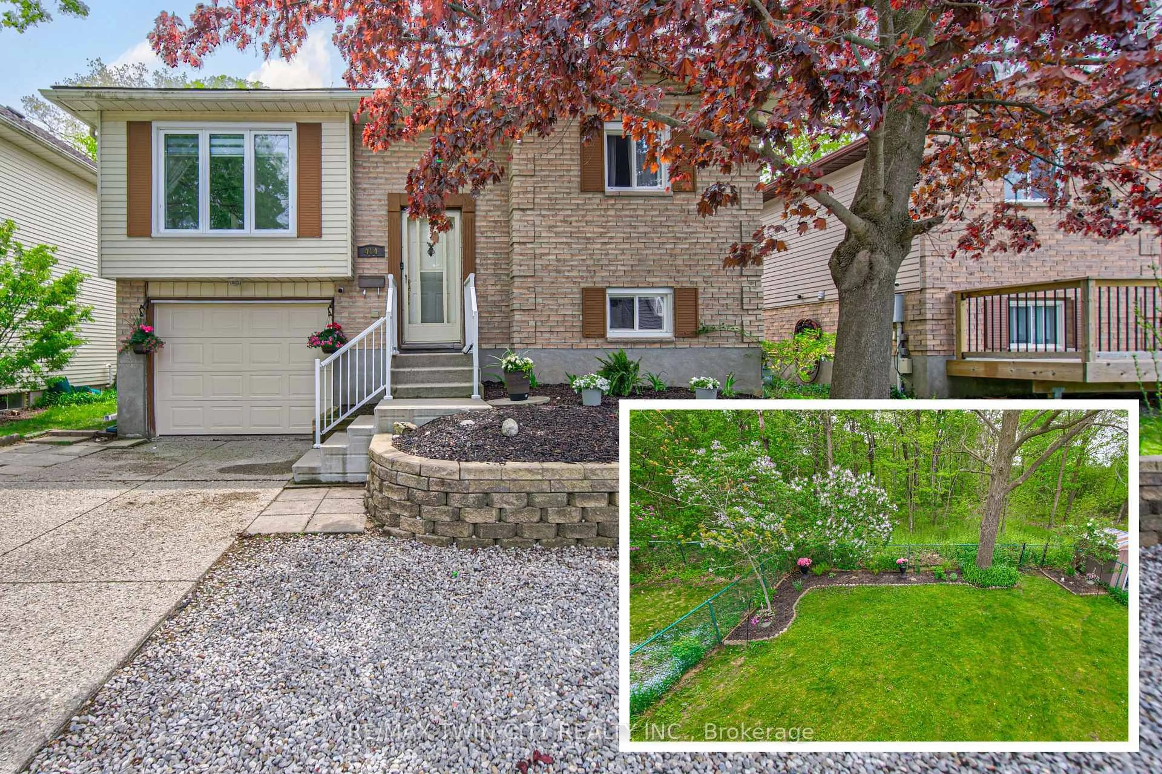 A pic from outside/outdoor area/front of a property/back of a property/a pic from drone, street for 414 WOODS Lane, Cambridge Ontario N3H 5J4