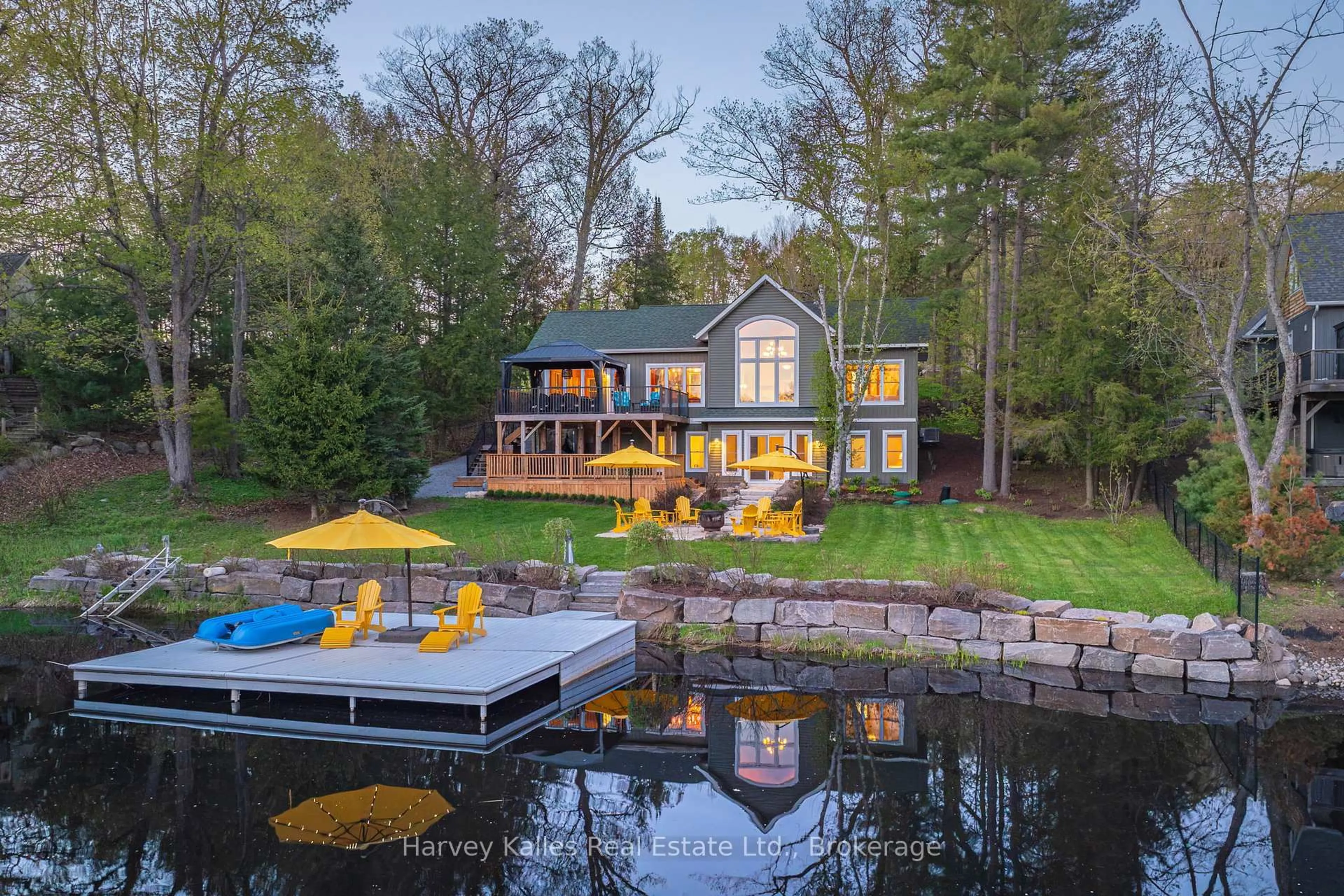 A pic from outside/outdoor area/front of a property/back of a property/a pic from drone, water/lake/river/ocean view for 2787 118 Muskoka Rd, Muskoka Lakes Ontario P0B 1J0