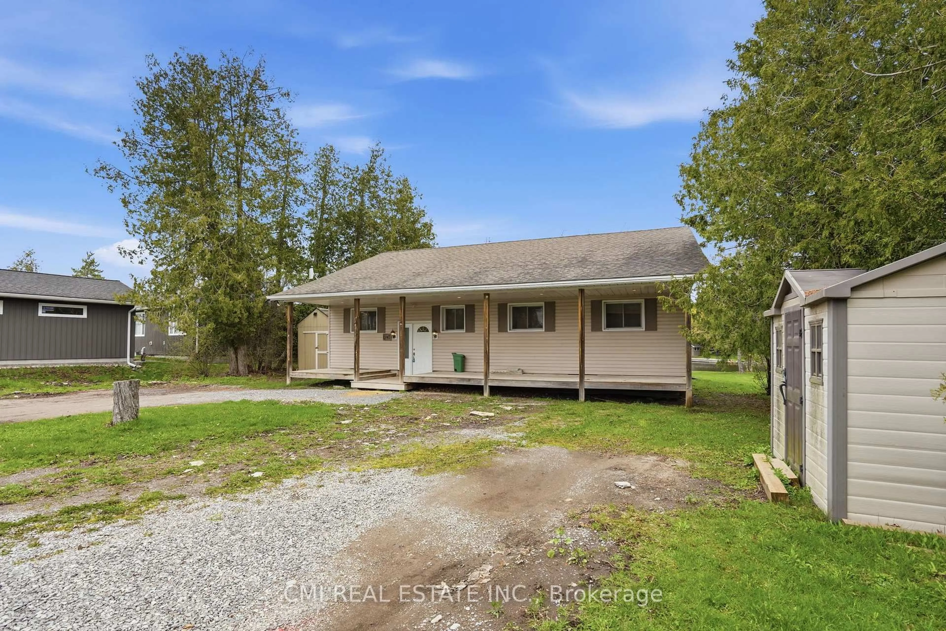 A pic from outside/outdoor area/front of a property/back of a property/a pic from drone, street for 28 River Dr, Kawartha Lakes Ontario K0M 1N0