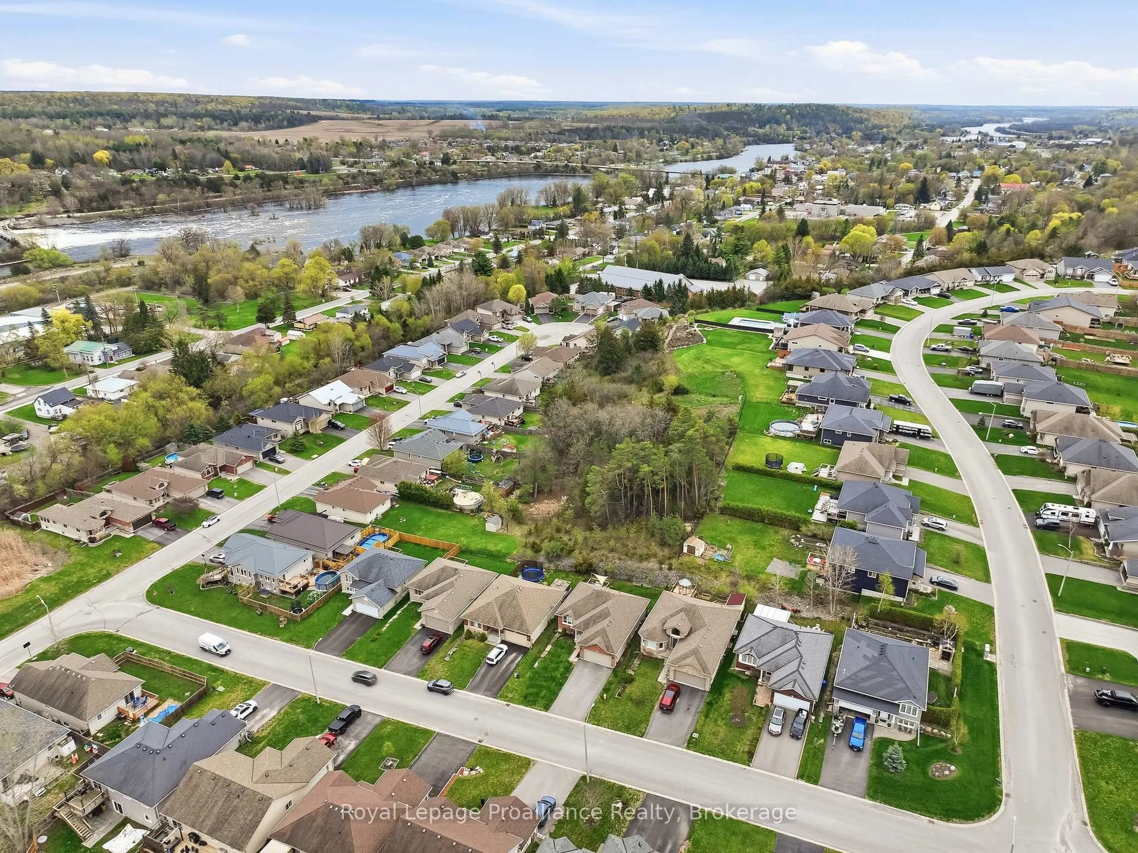 A pic from outside/outdoor area/front of a property/back of a property/a pic from drone, water/lake/river/ocean view for 9 Mitchell Dr, Hastings Ontario K0K 2C0