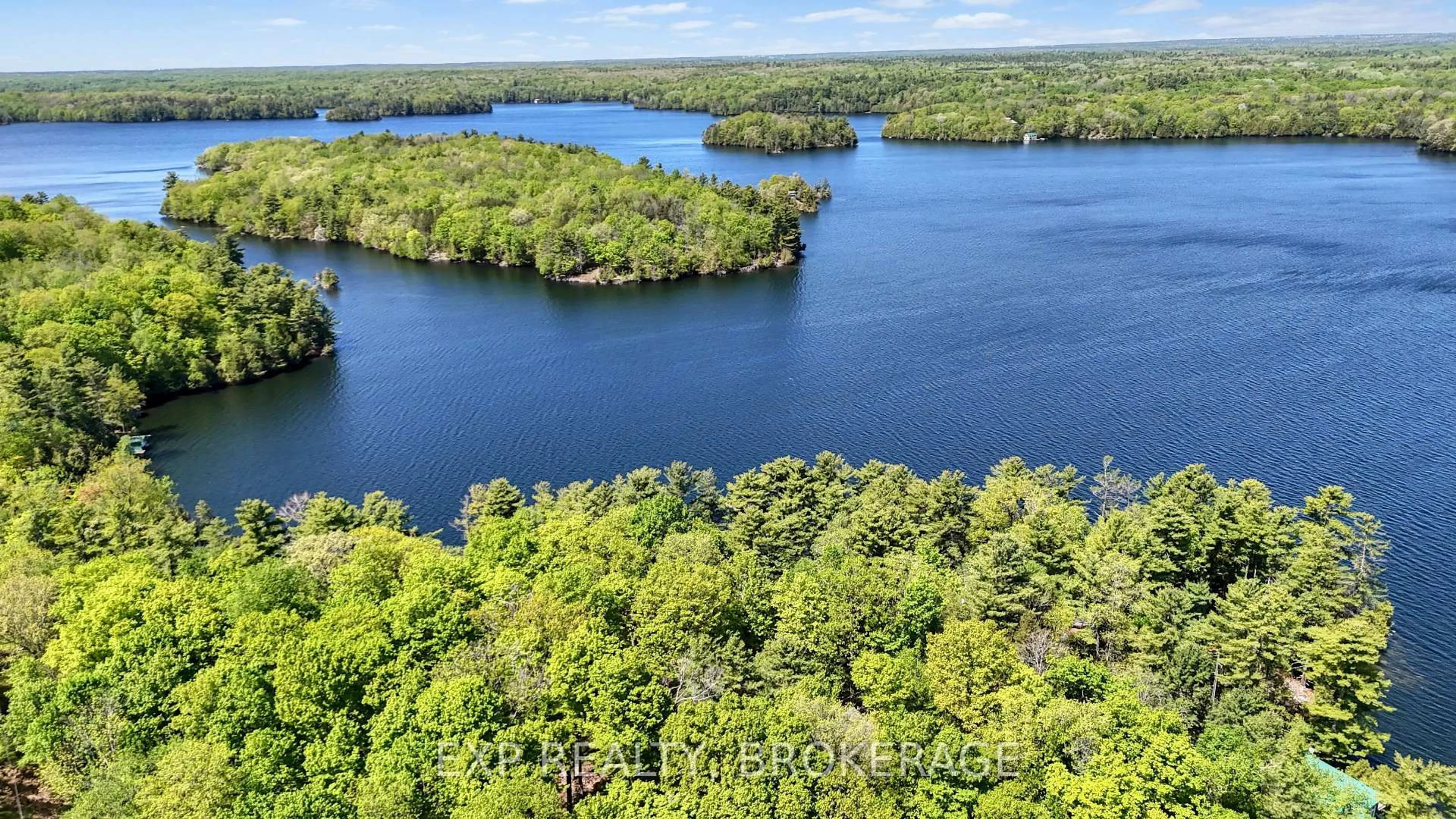 A pic from outside/outdoor area/front of a property/back of a property/a pic from drone, water/lake/river/ocean view for 7A Overlook Lane, Rideau Lakes Ontario K0G 1E0