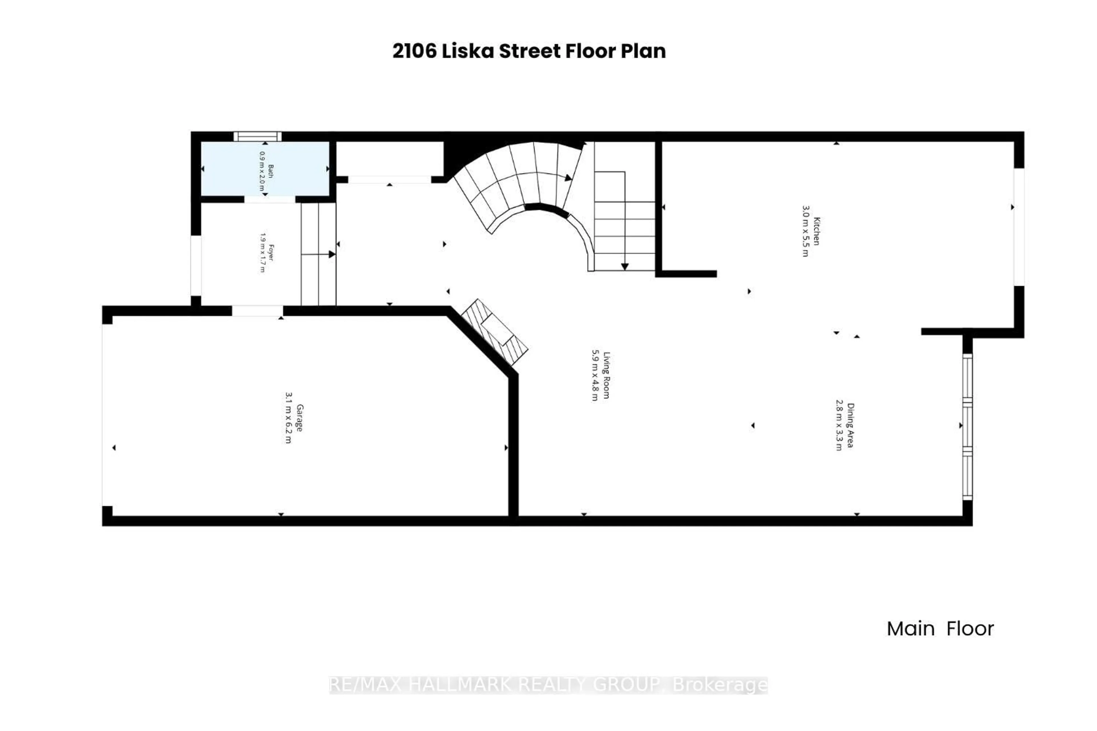 Floor plan for 2106 Liska St, Ottawa Ontario K4A 4J6