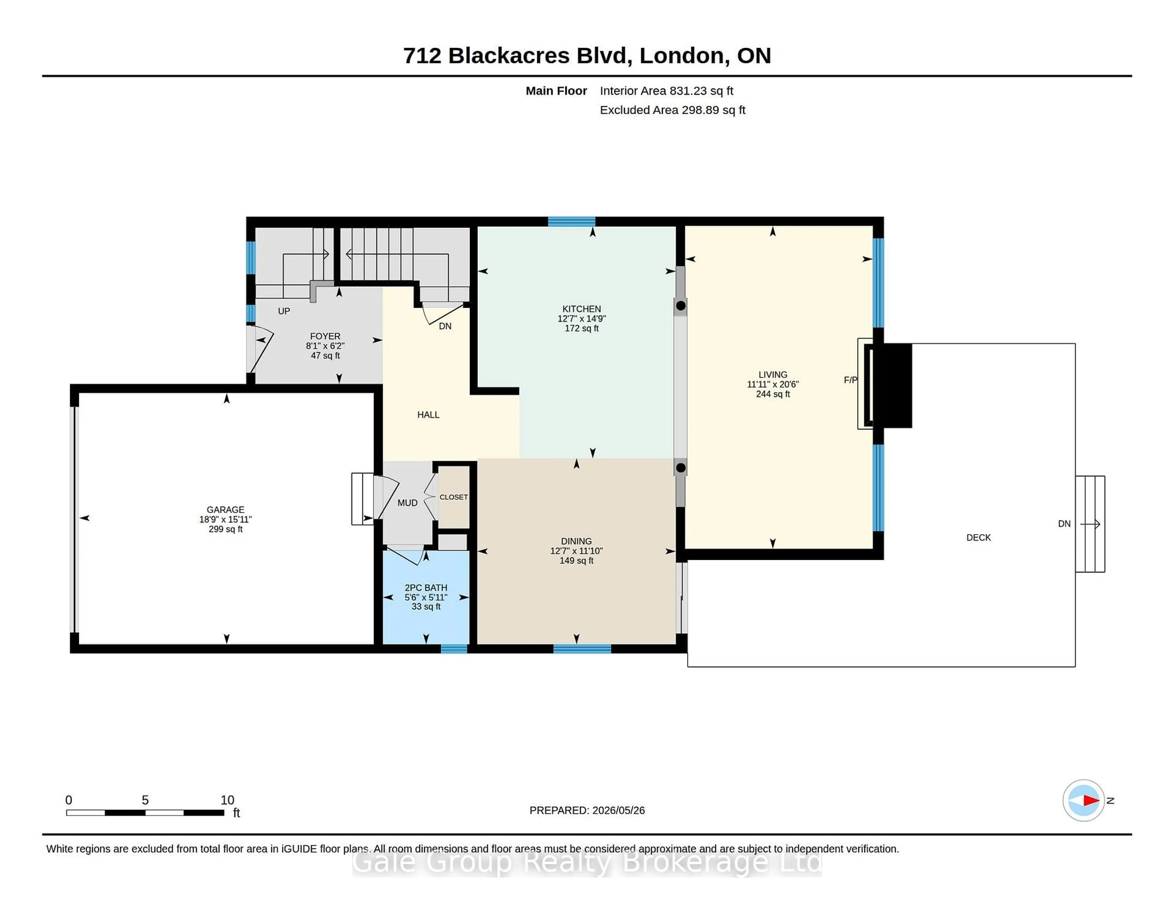 Floor plan for 712 Blackacres Blvd, London North Ontario N6G 0J1