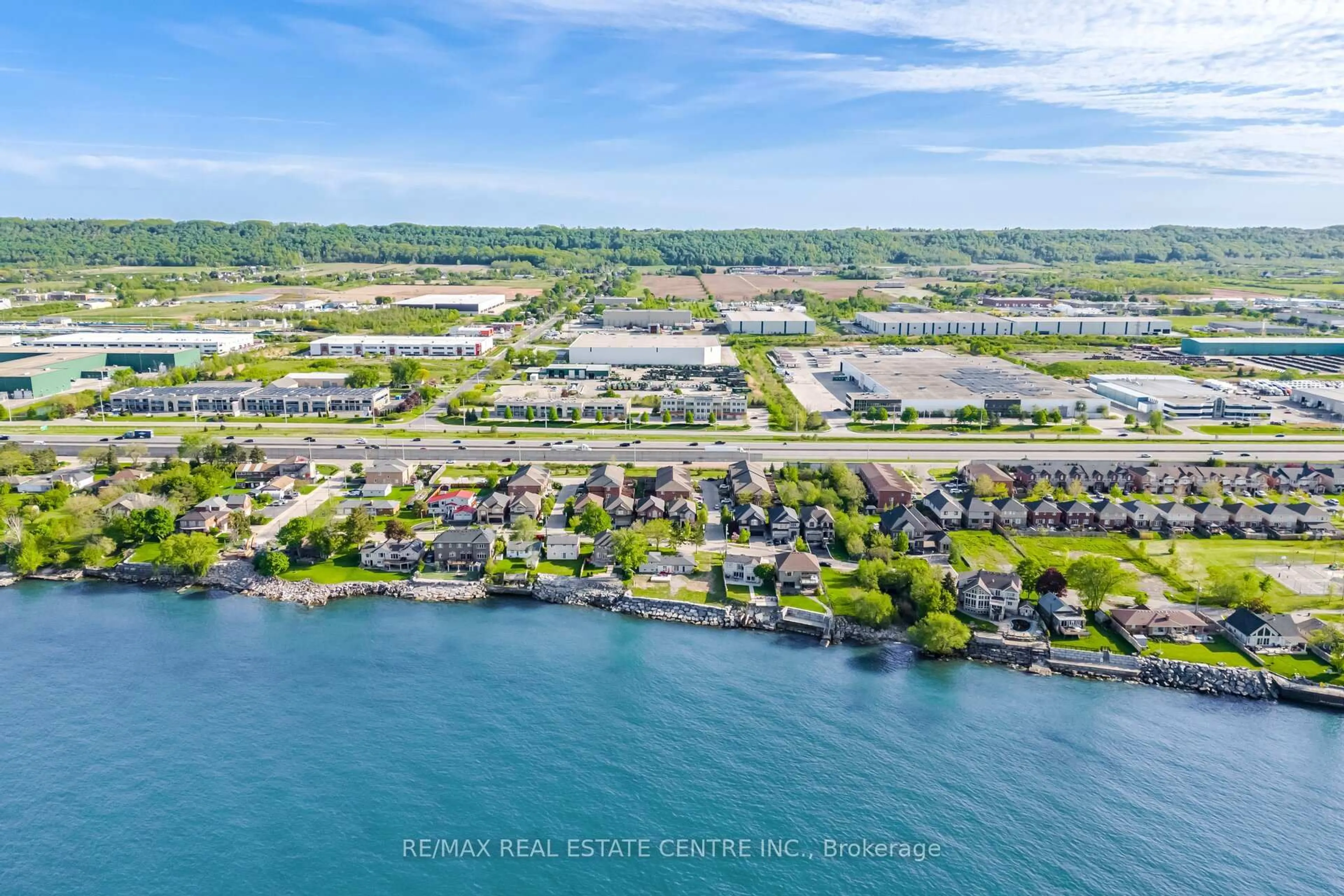 A pic from outside/outdoor area/front of a property/back of a property/a pic from drone, water/lake/river/ocean view for 46 Seabreeze Cres, Hamilton Ontario L8E 5C8