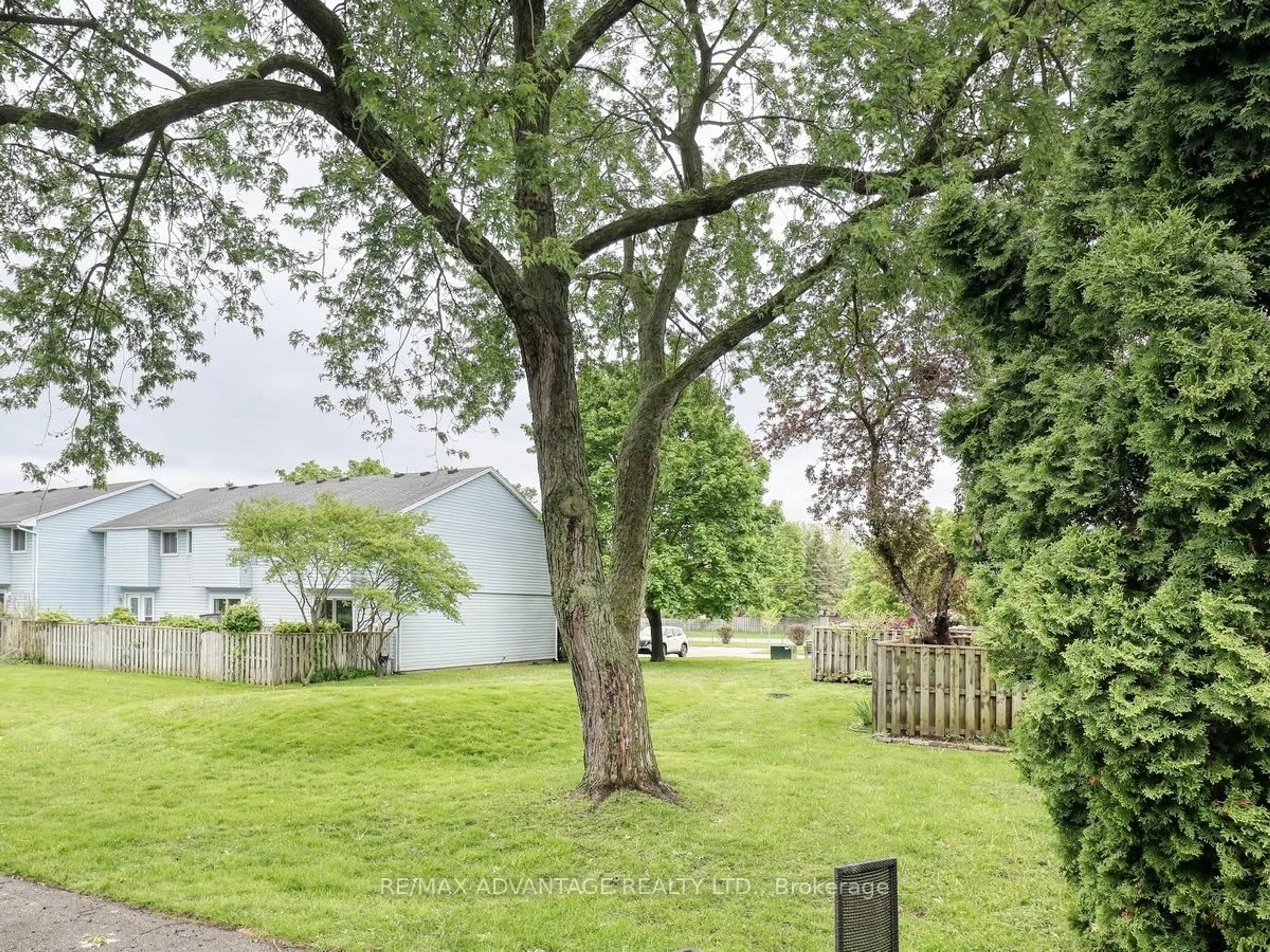 A pic from outside/outdoor area/front of a property/back of a property/a pic from drone, forest/trees view for 132 Monmore Rd #9, London North Ontario N6G 3A6