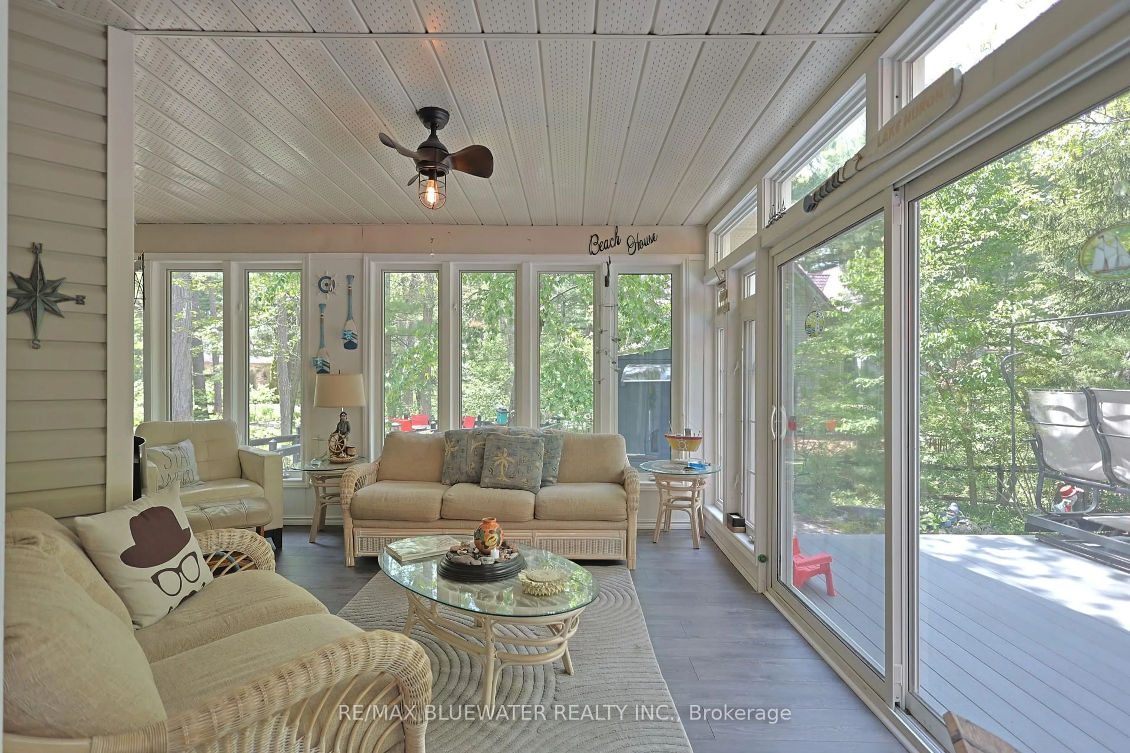 Patio, water/lake/river/ocean view for 10419 Pinetree Dr, Lambton Shores Ontario N0M 1T0