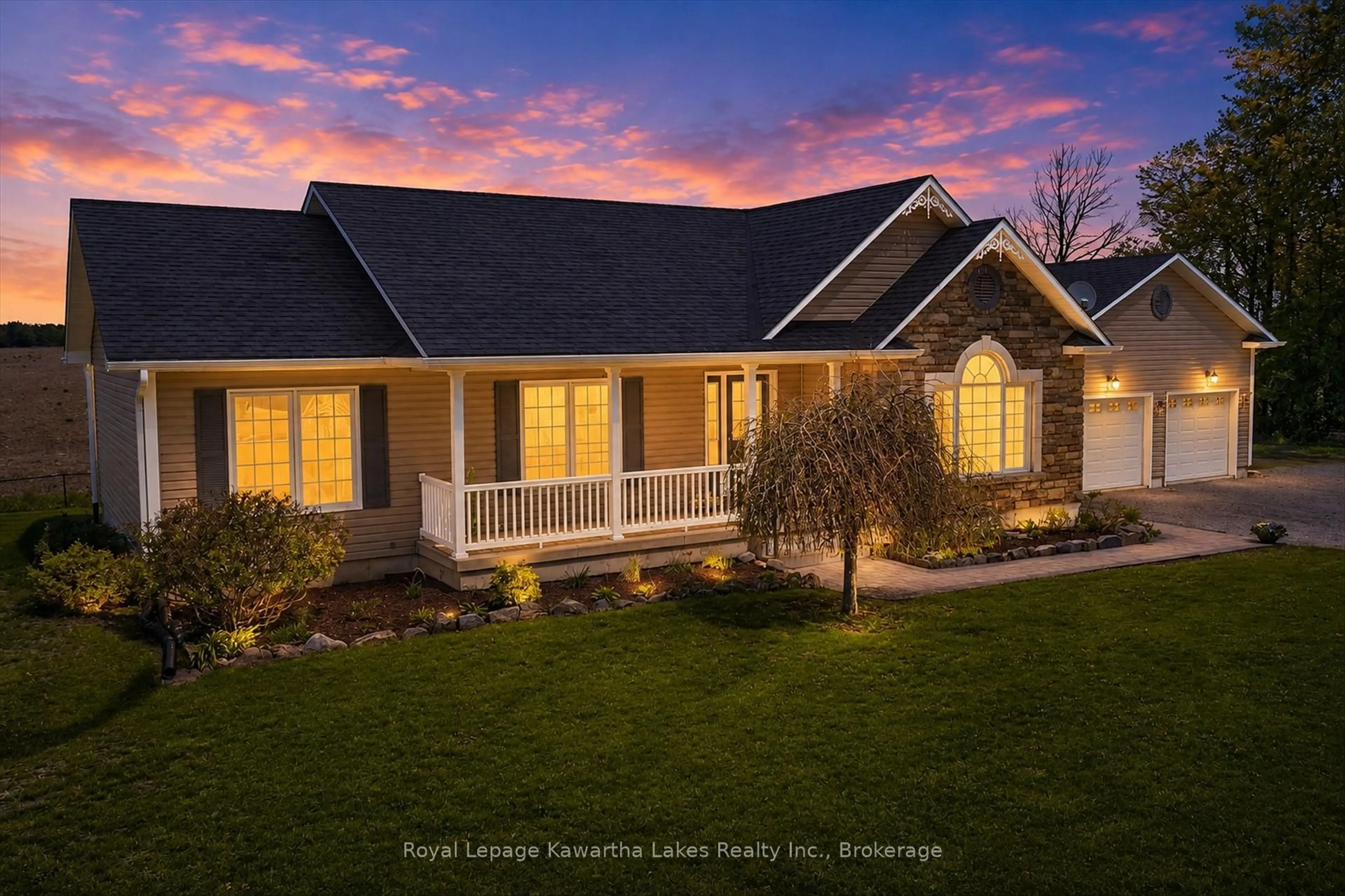 Home with vinyl exterior material, water/lake/river/ocean view for 1361 Opmar Rd, Kawartha Lakes Ontario K0M 2T0