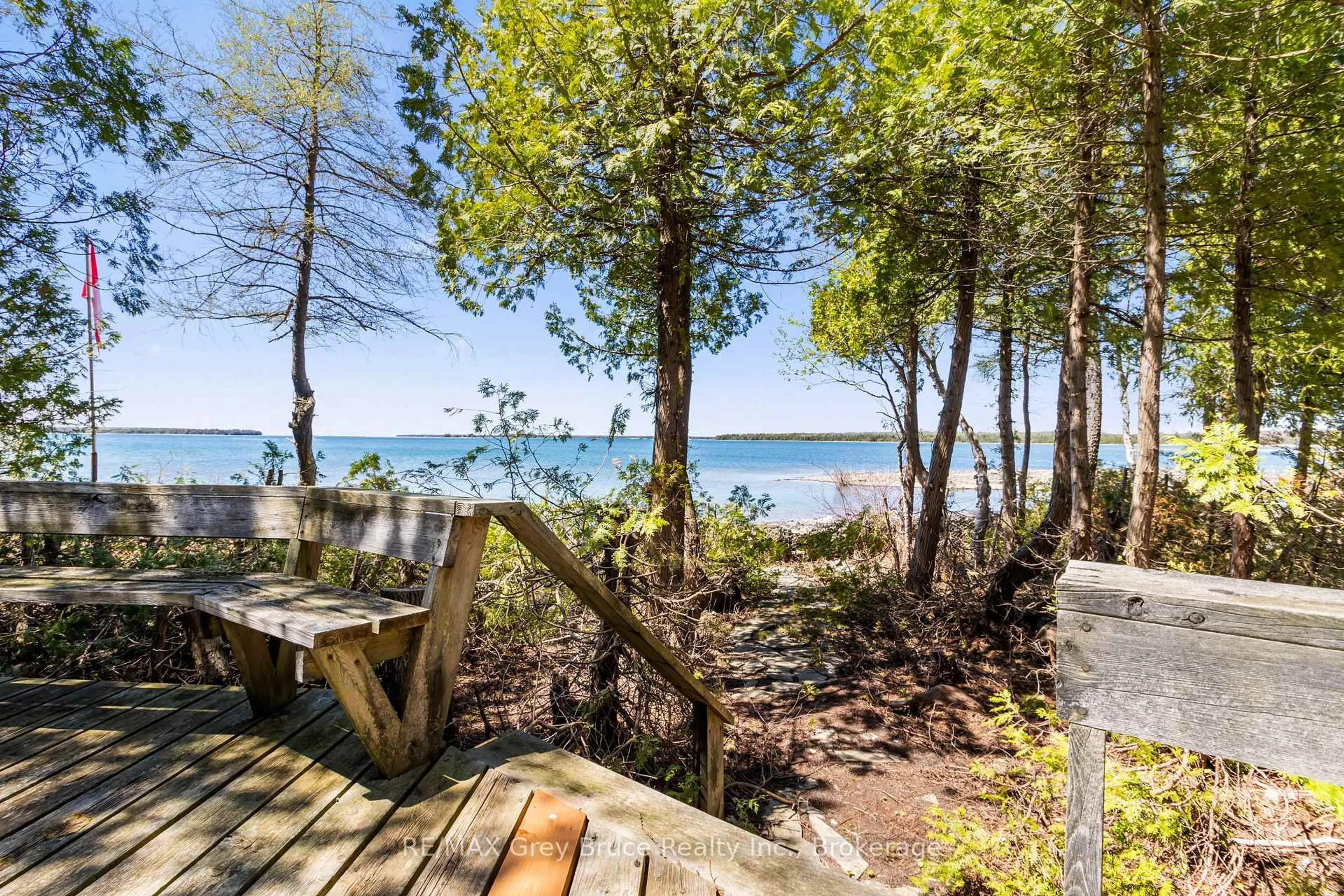 Patio, water/lake/river/ocean view for 74 Parker Island Rd, Northern Bruce Peninsula Ontario N0H 1W0