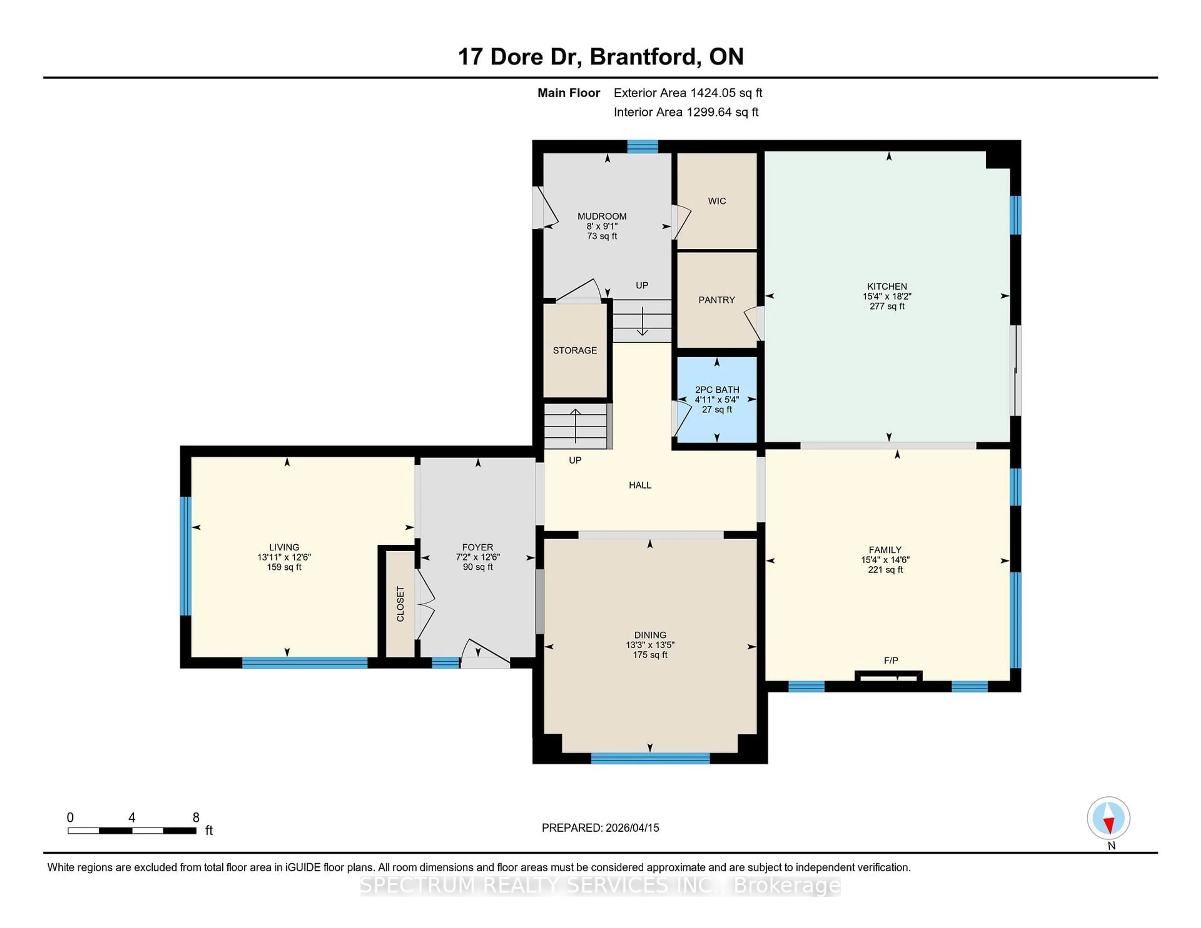 Floor plan for 17 Dore Dr, Brantford Ontario N3T 0X6