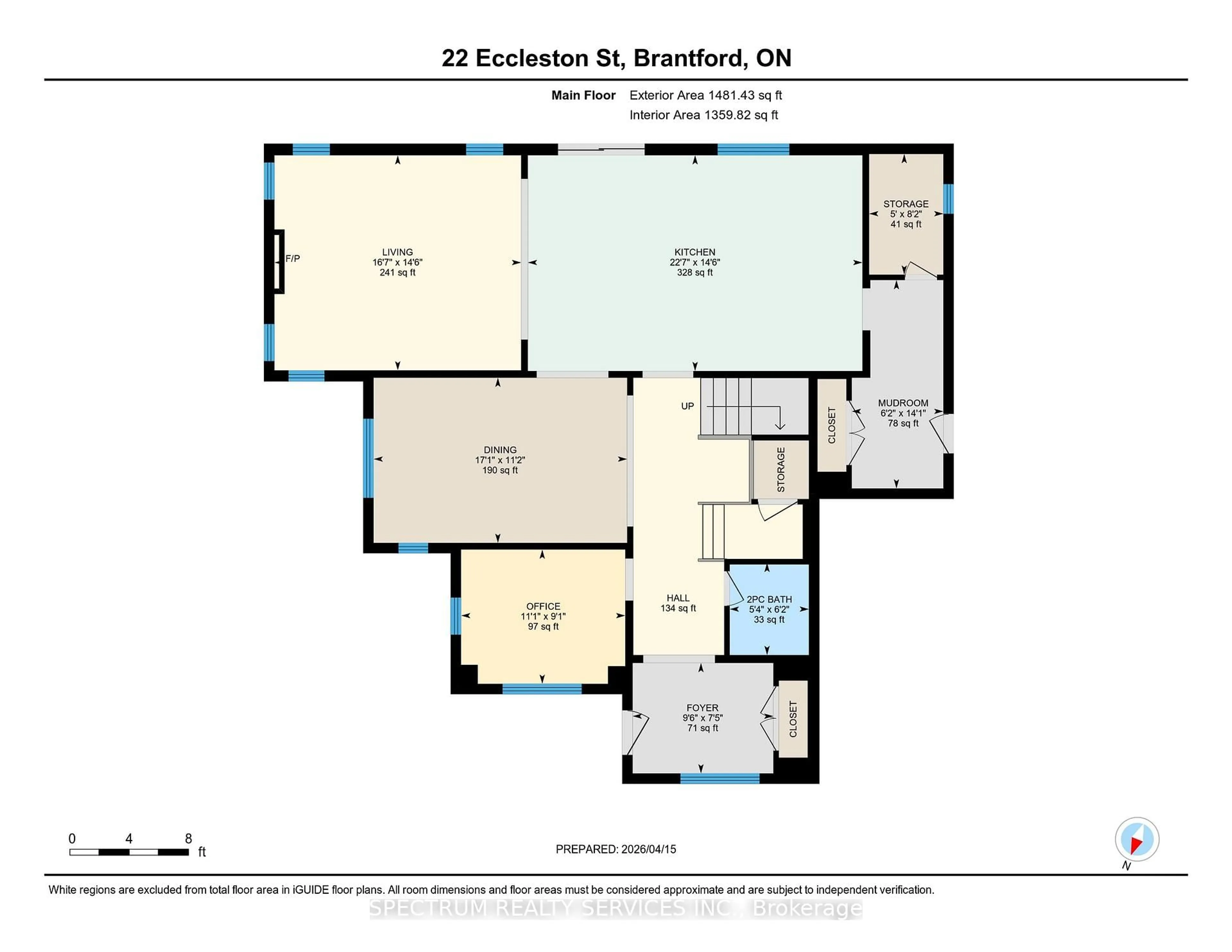 Floor plan for 22 Eccleston St, Brantford Ontario N3T 0X4