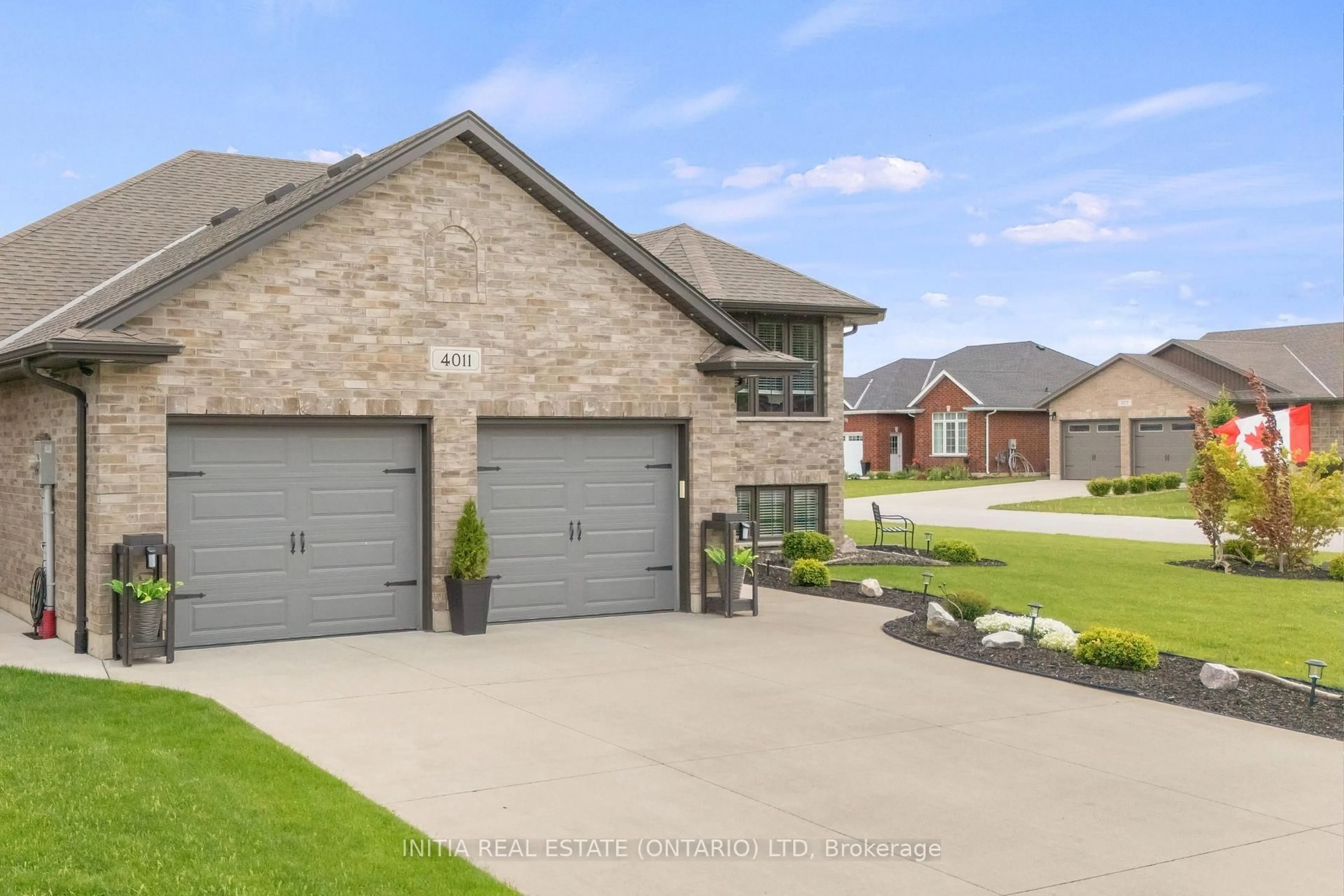 Home with brick exterior material, street for 4011 Englehart Dr, Petrolia Ontario N0N 1R0
