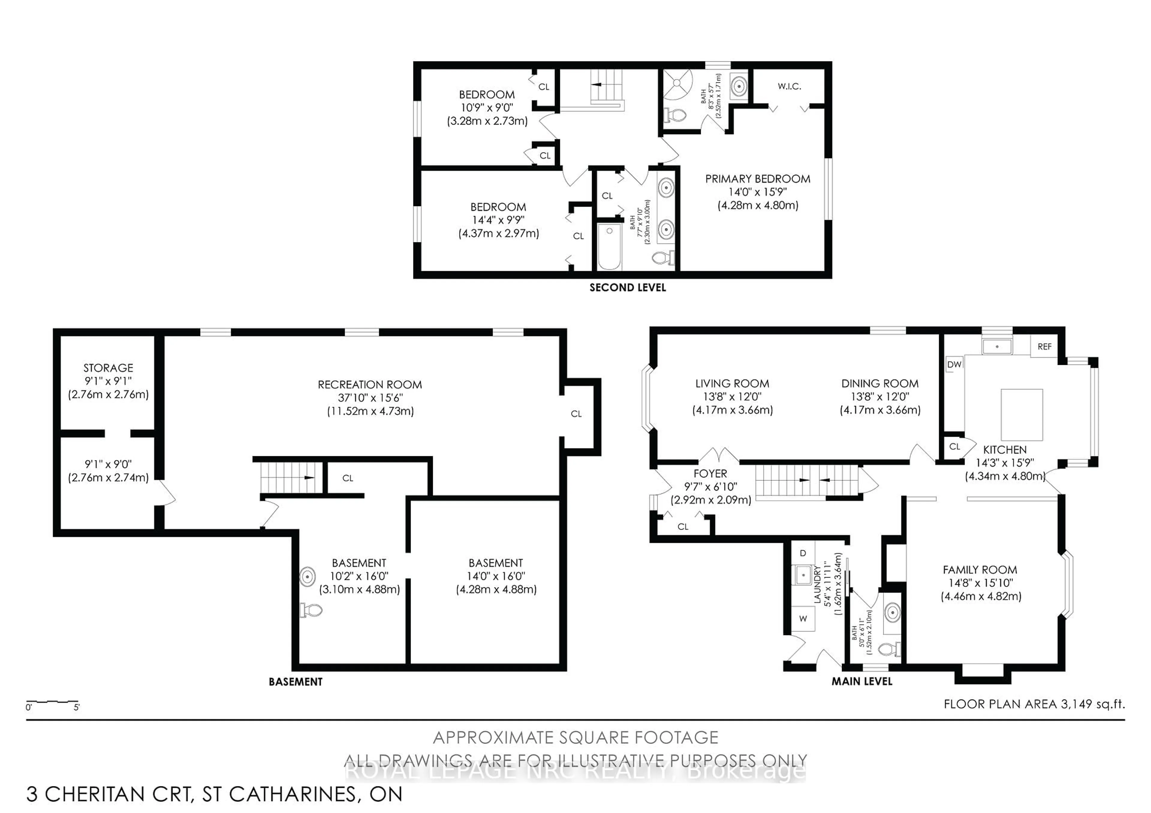 Floor plan for 3 CHERITAN Crt, St. Catharines Ontario L2N 7J5