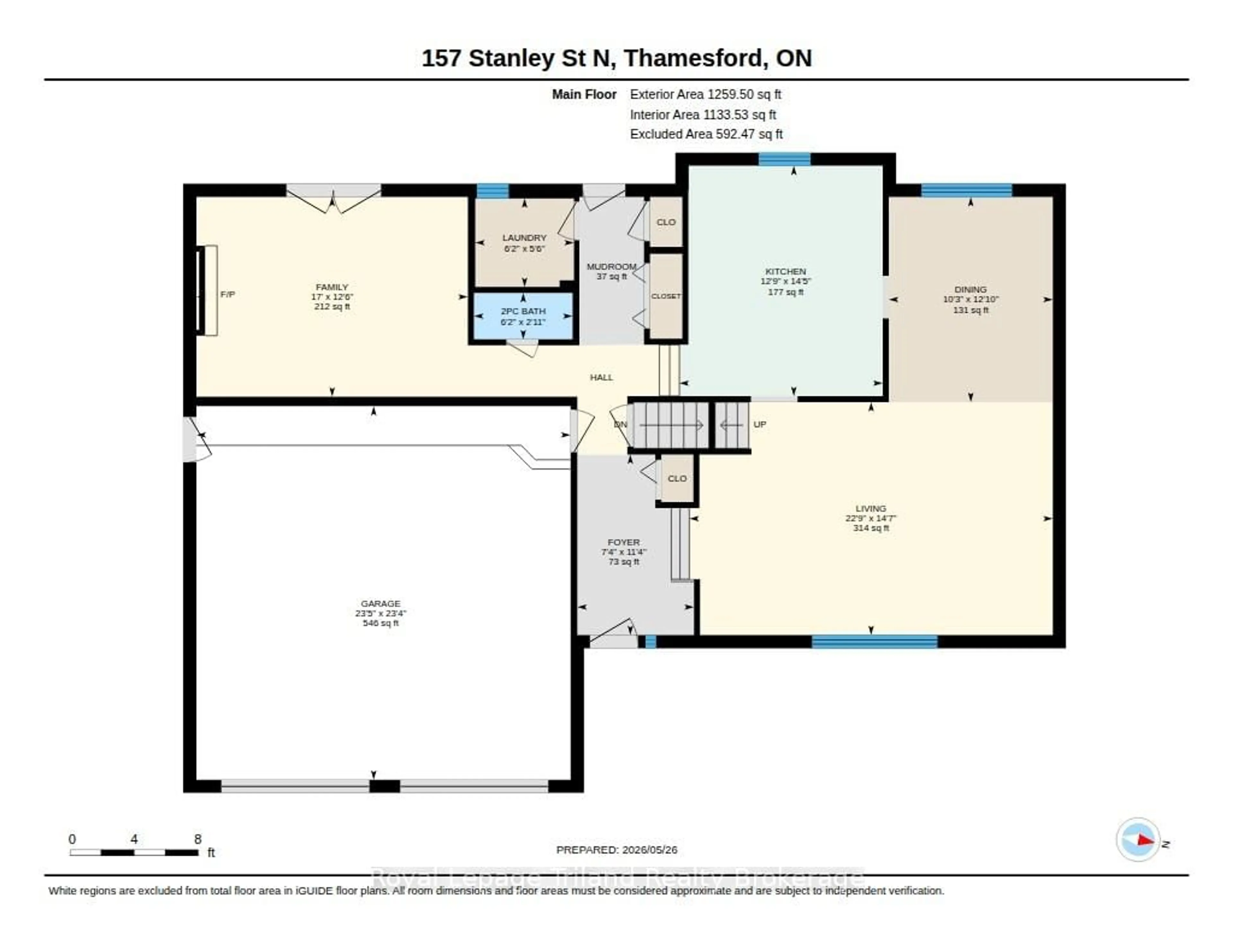 Floor plan for 157 Stanley St, Zorra Ontario N0M 2M0