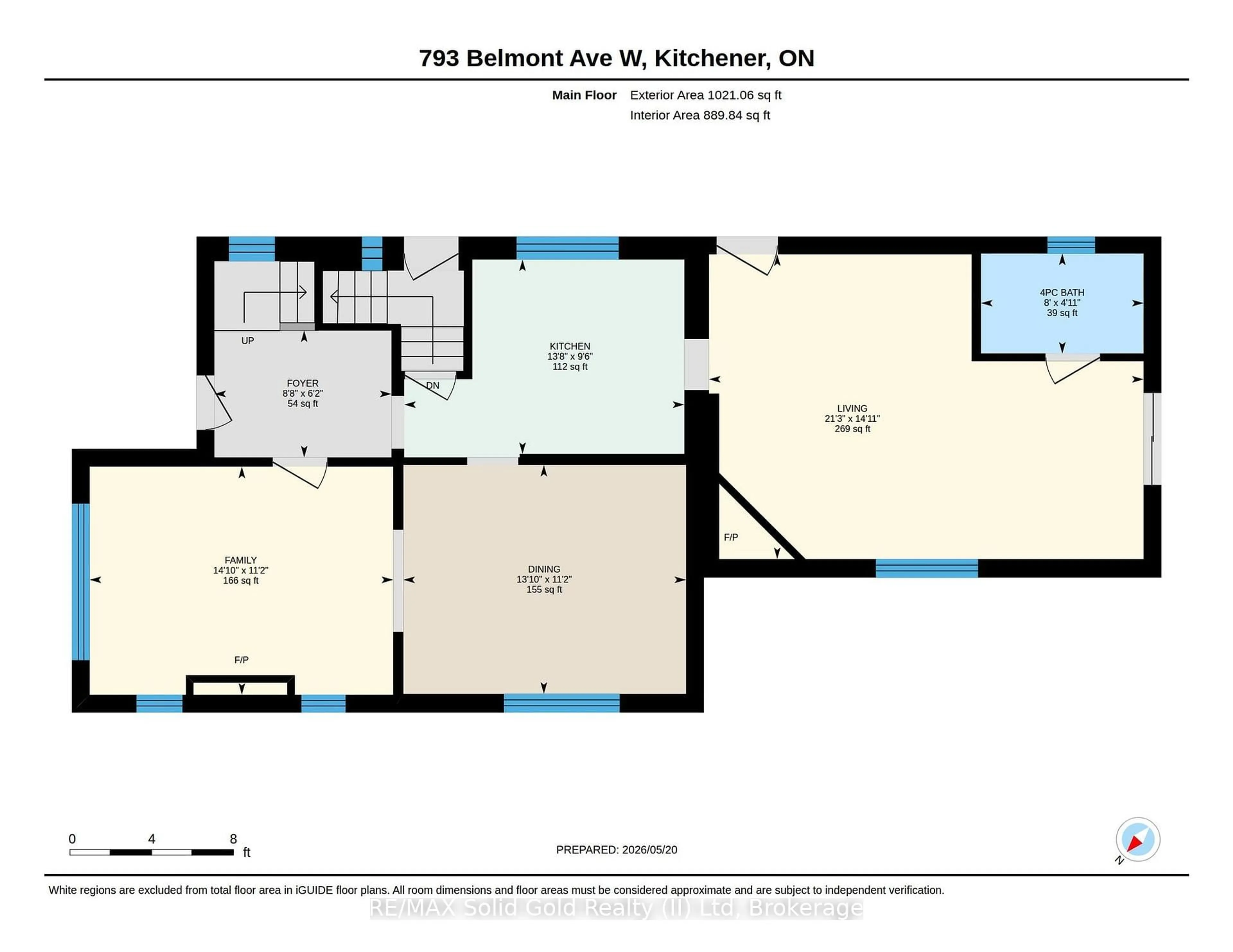 Floor plan for 793 Belmont Ave, Kitchener Ontario N2M 1P5